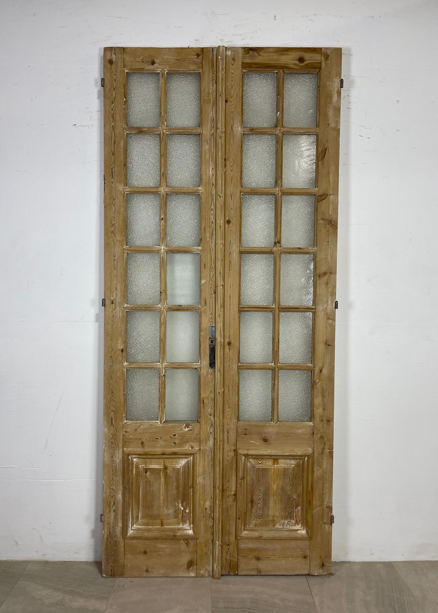 Antique French panel doors with Glass (98.5 x 43.5) O88