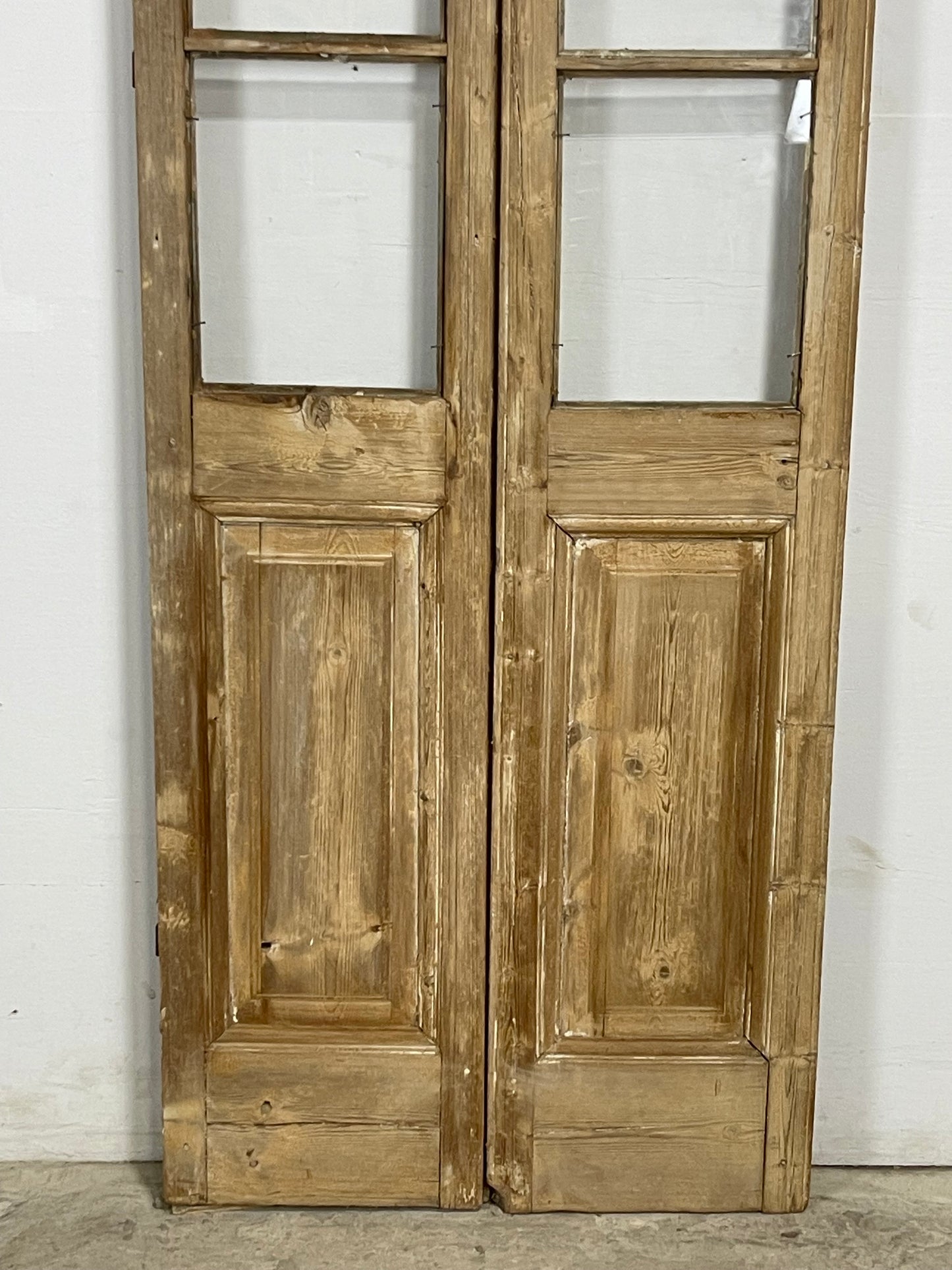Antique French Panel Doors with glass (96.5x29) M070