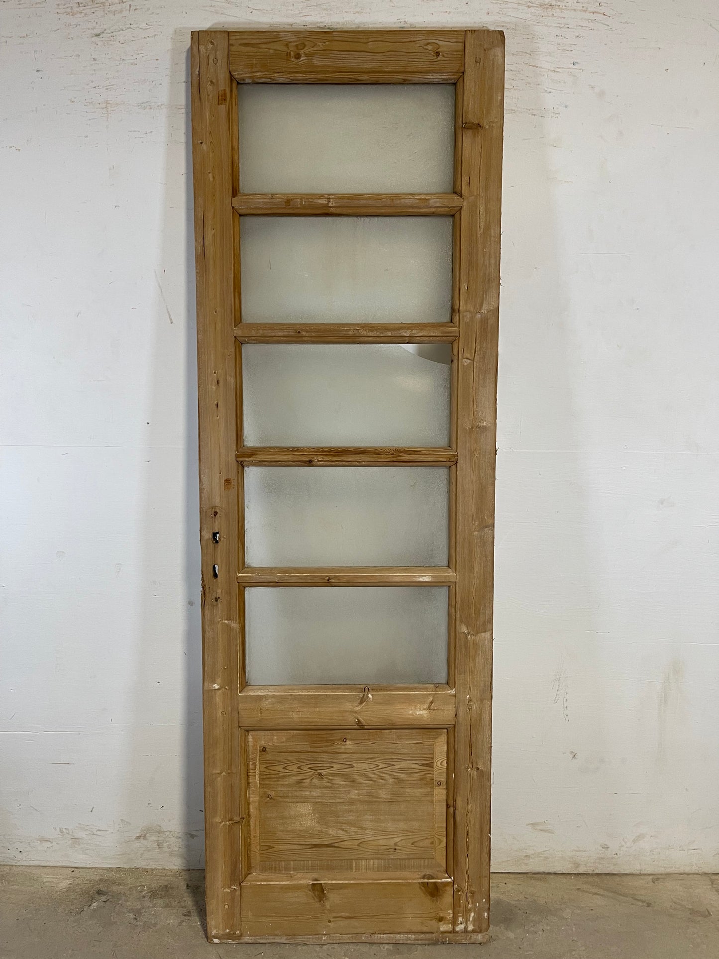 Copy of Antique French Panel Door with Glass (86.25x28) L133