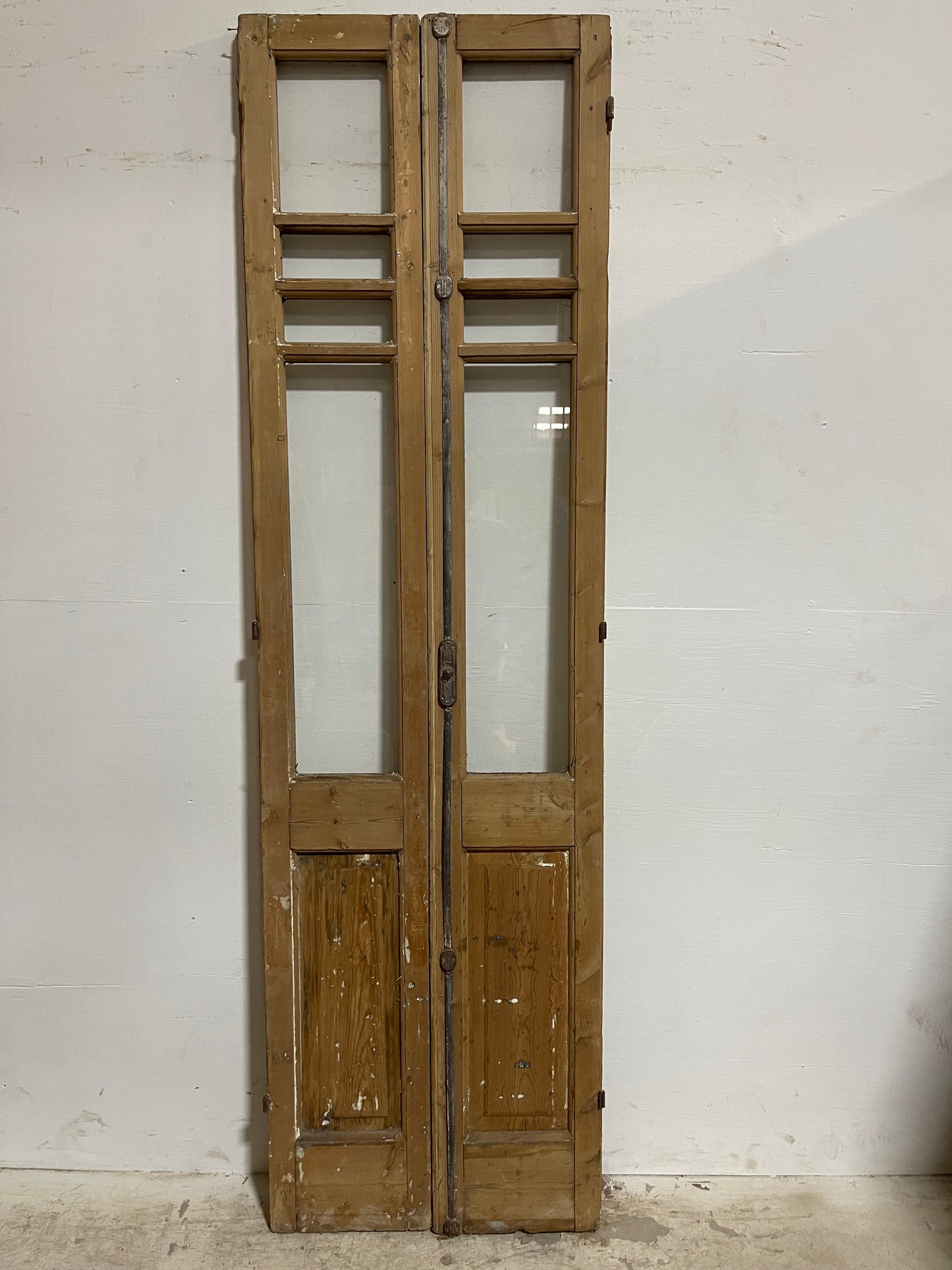 Antique French Panel Door with Glass (88.5x26) J306A