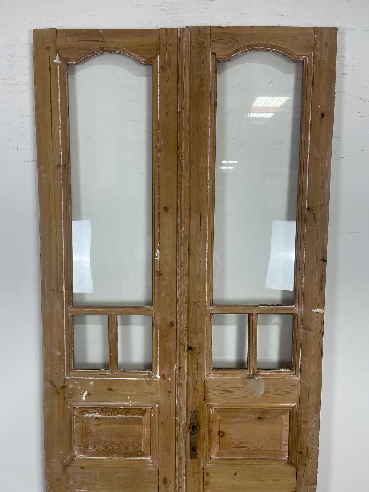 Antique French panel doors with Glass (93.25 x 39.5) O109