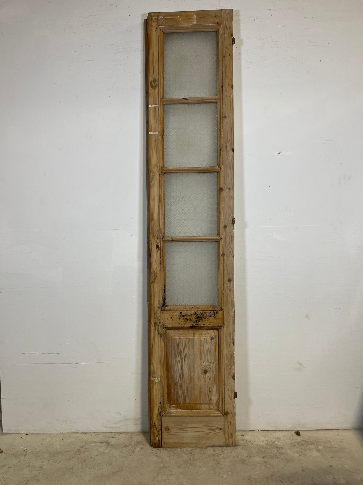 Antique French Panel Door with Glass (95x19.75) L349