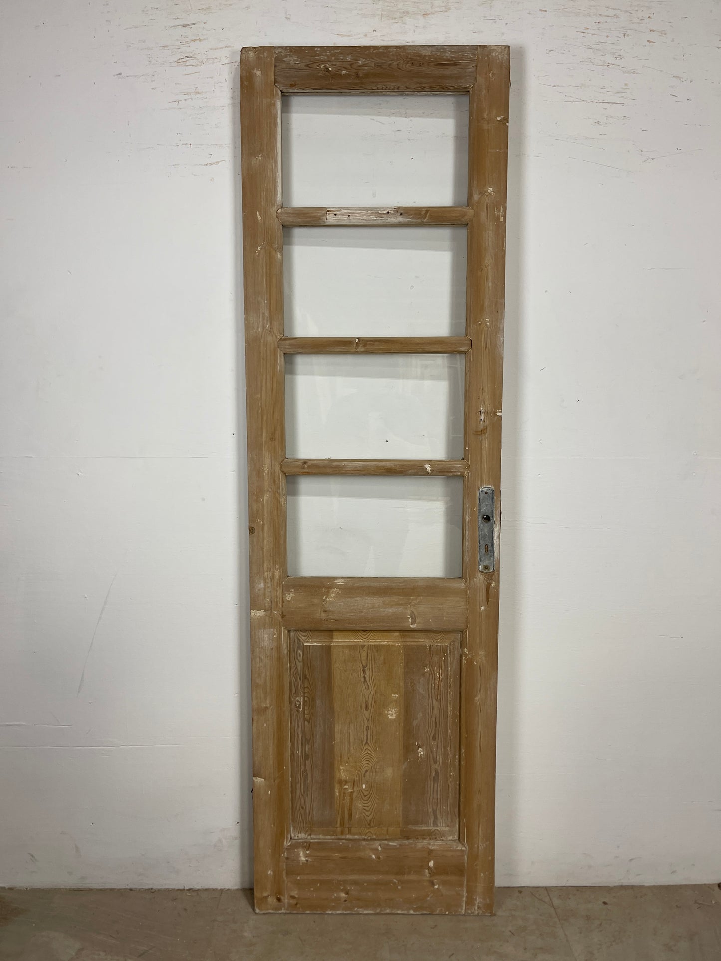 Antique French Panel Door - Single with glass (86.75x25.5) O257