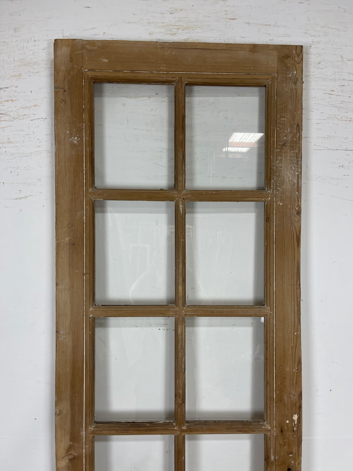 Antique French Panel Door - Single with glass (93.75x27.5) O283