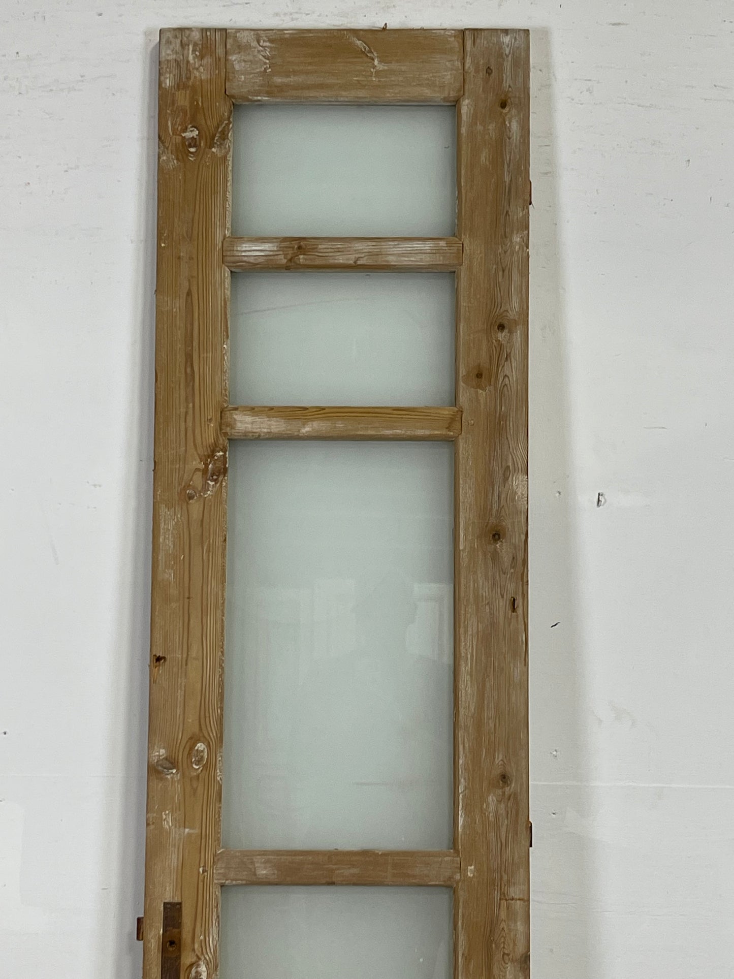 Antique French Panel Door with Glass (91.75x21.5) L391