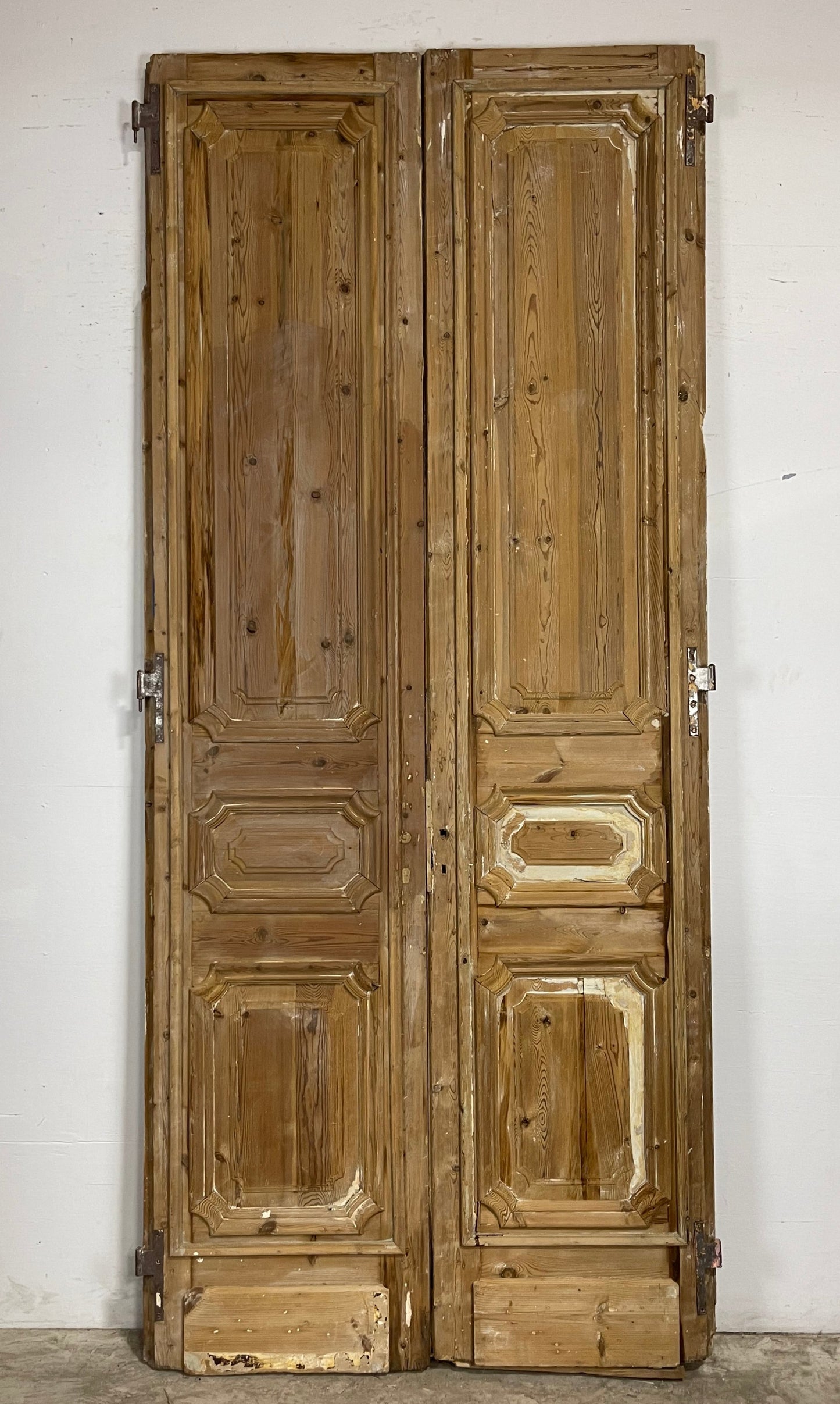 Antique French Panel Doors with Carving (110 x 48) M056