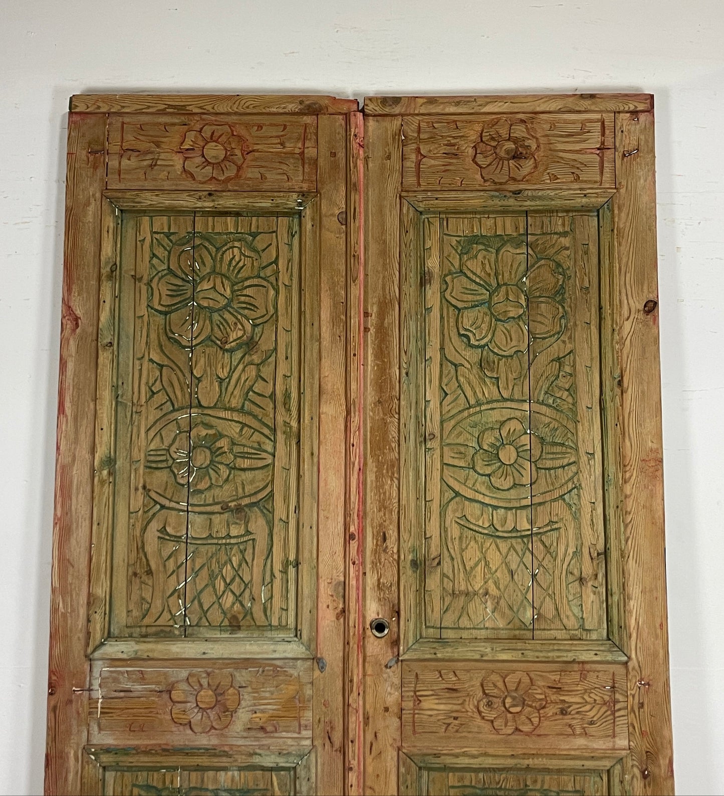 Antique French panel doors with Carvings (105 x 59.25) P40
