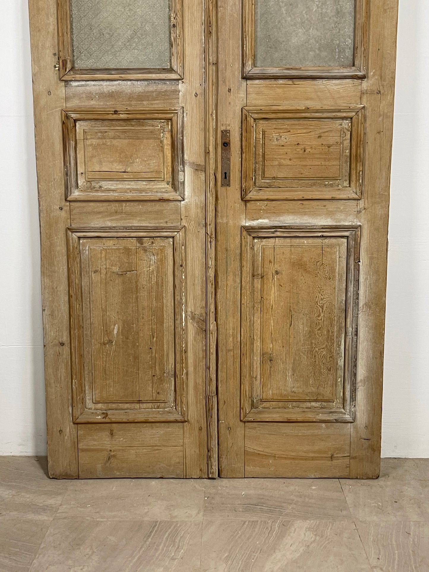 Antique French panel doors with Glass (88.75 x 44.75) O82