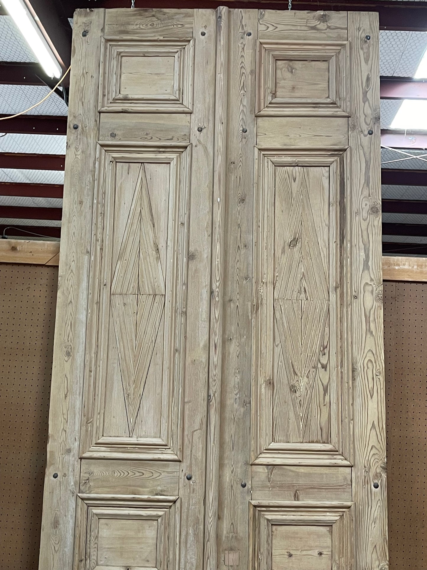 Antique French Panel Door with Carving (138.25x53.5) E999