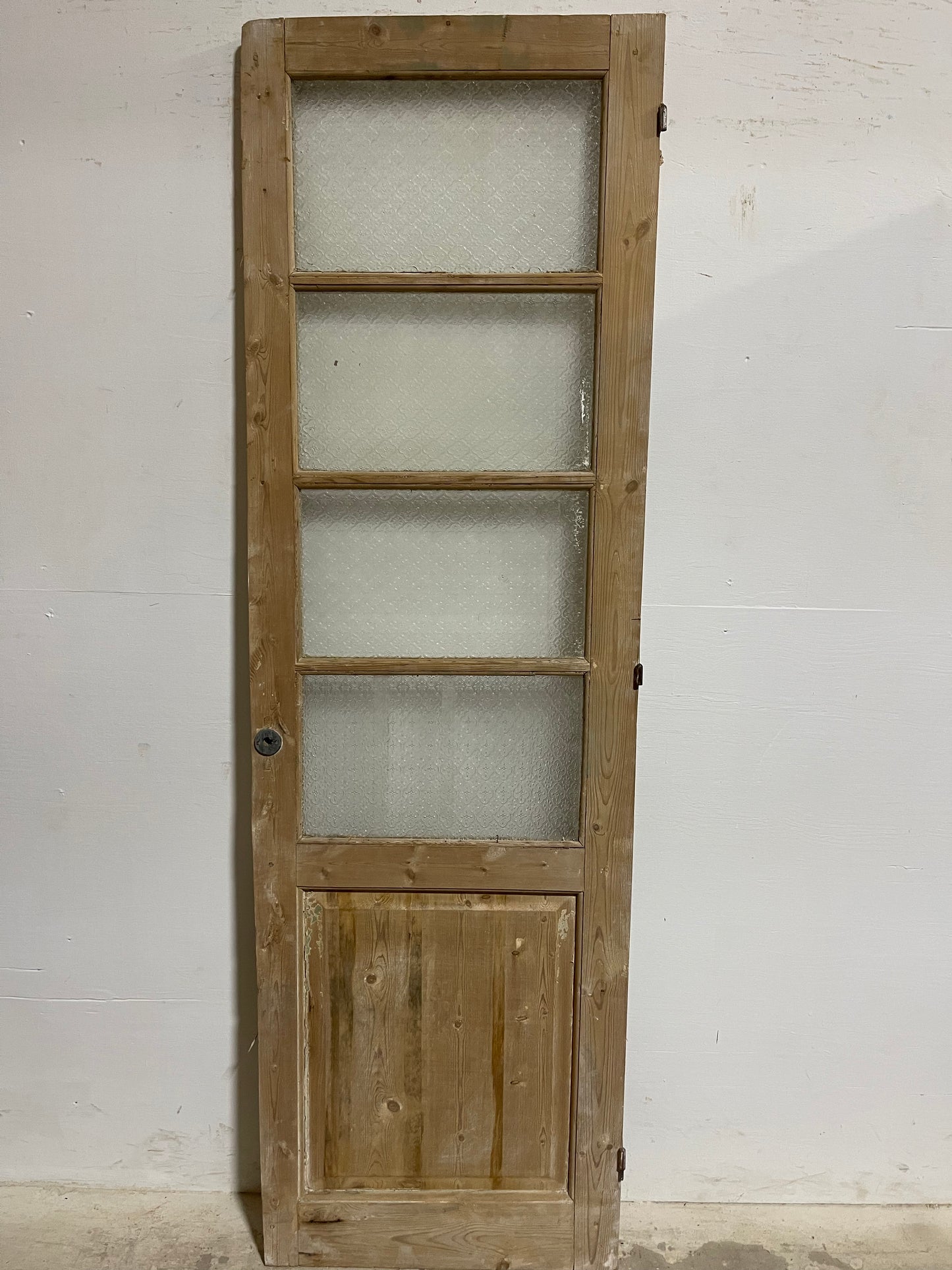 Copy of Antique French Panel Door with Glass (84.25x26.25) J908