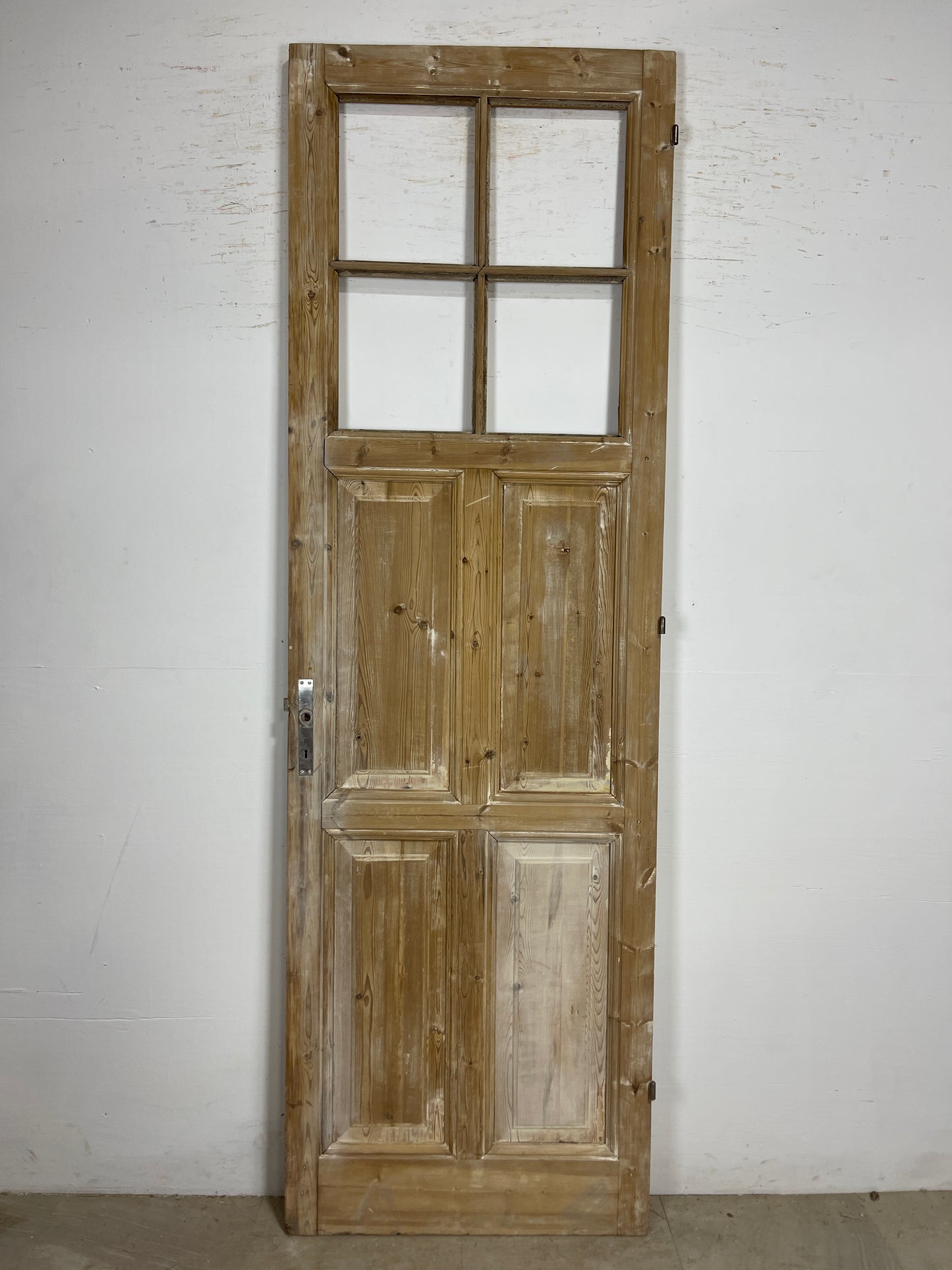 Antique French Panel Door - Single with glass - no glass (98.5x31.25) O238