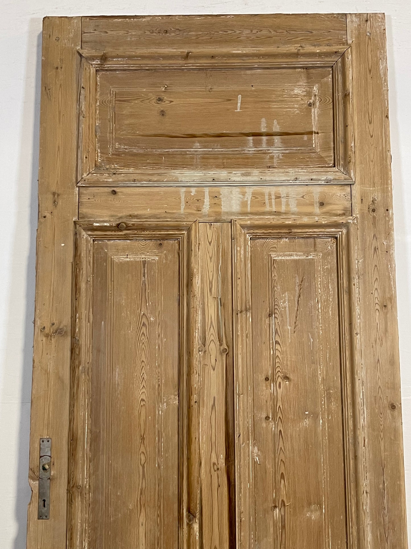 Antique French Panel Door with Glass (88.25x36) L307