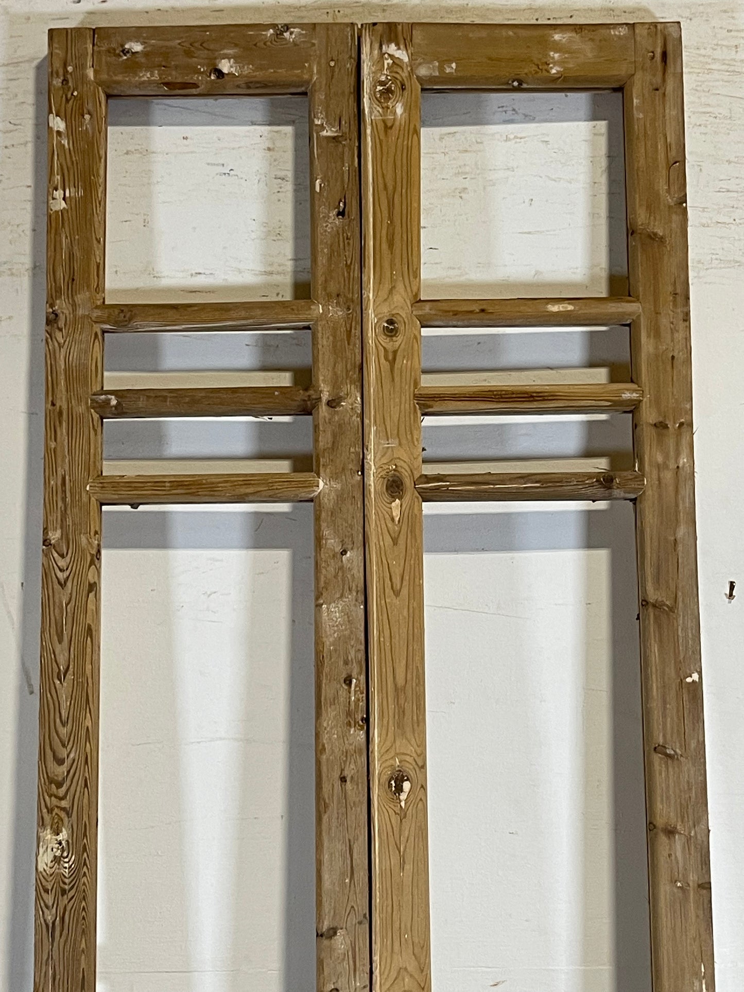 Antique French panel doors with glass (90.5x28.75) L157