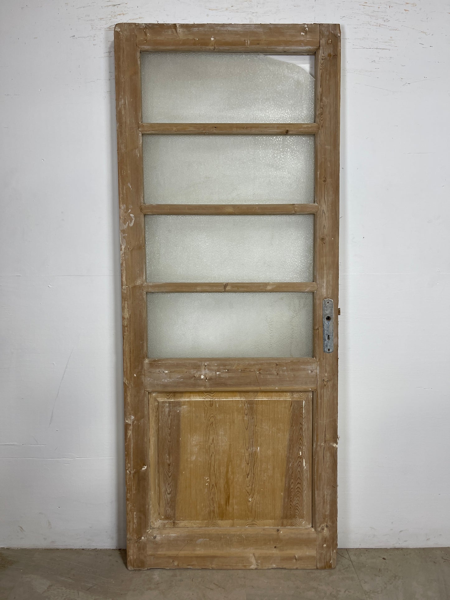 Antique French Panel Door - Single with glass (85.75x34.25) O248