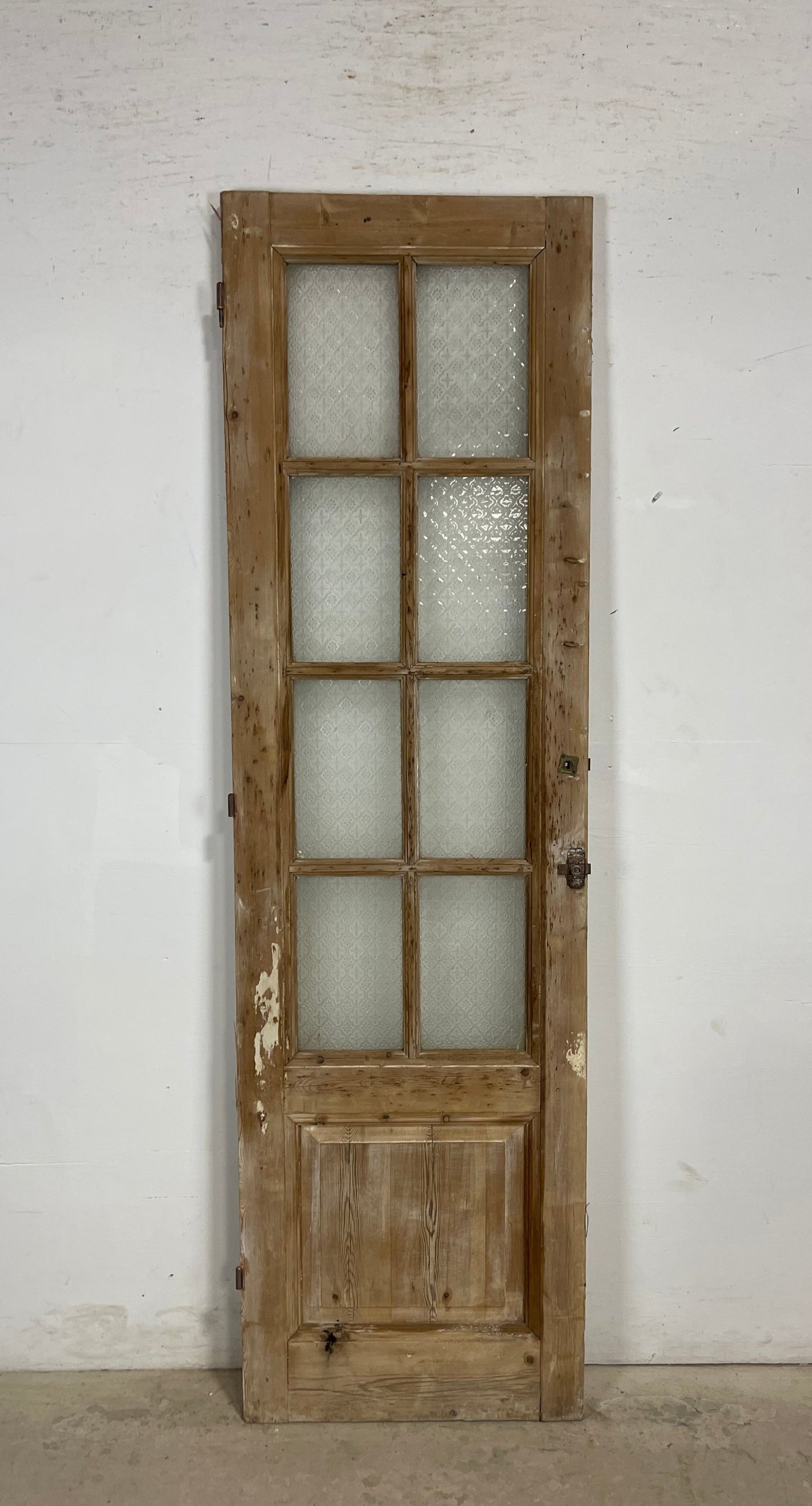 Antique French Panel Door with Glass (84.25 x 24.5) M232