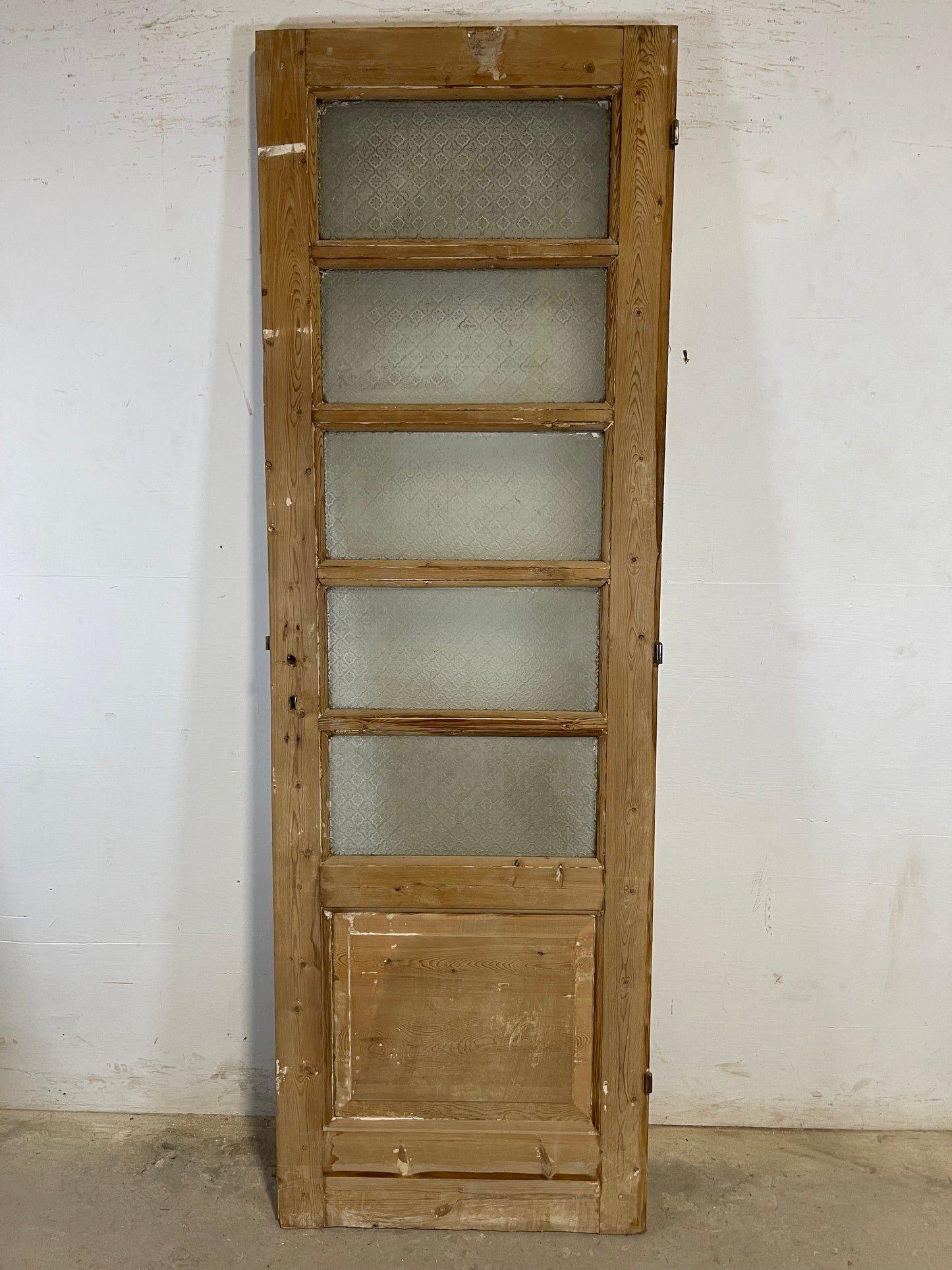Antique French Panel Door with Glass (85x27.75) L134