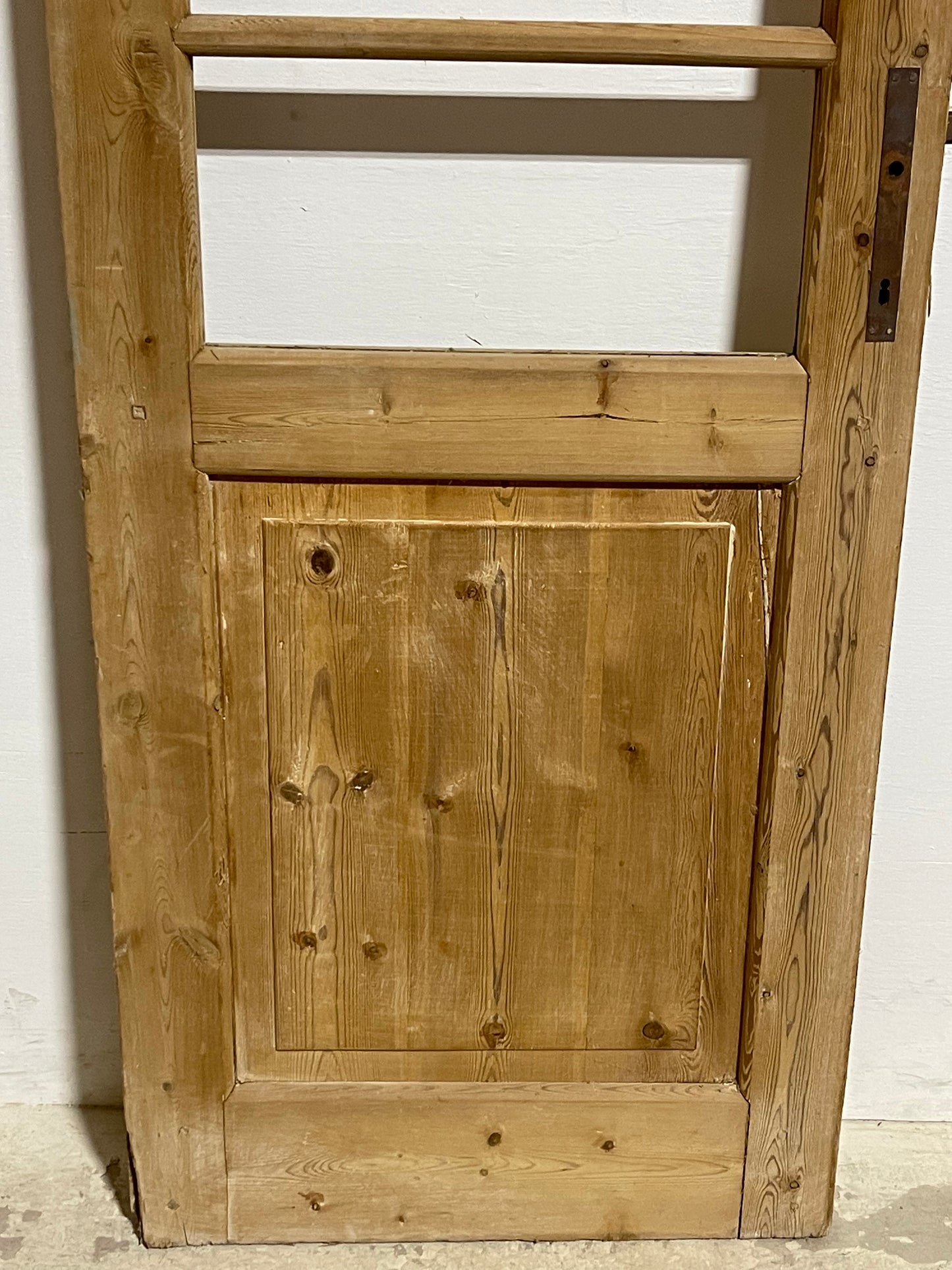 Antique French Panel Door with Glass (80x27.5) J904