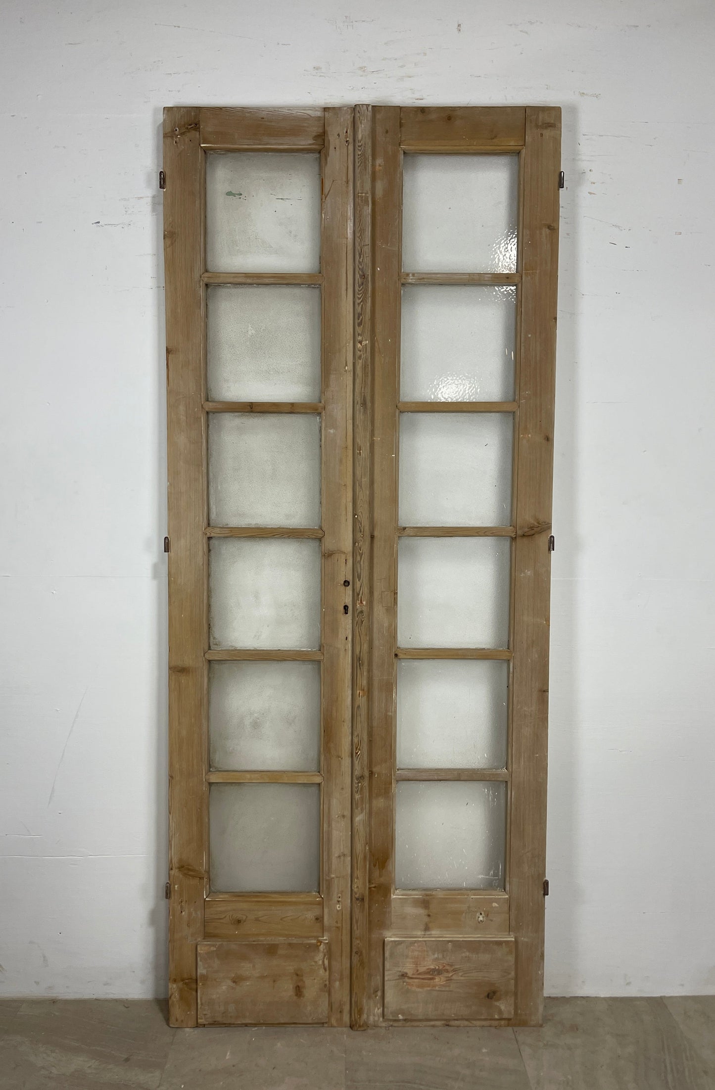 Antique French panel doors with Glass (96 x 40) O80