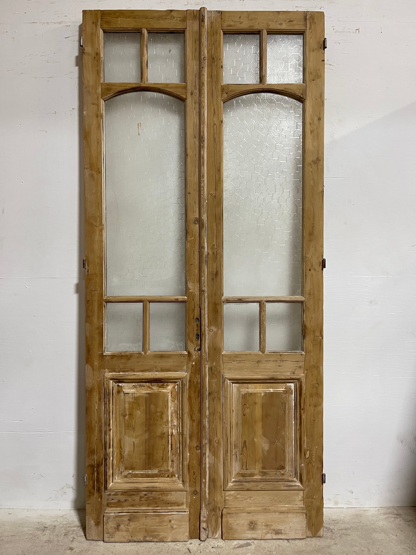 Antique French Panel Doors with Glass (96.75x43.75) J322