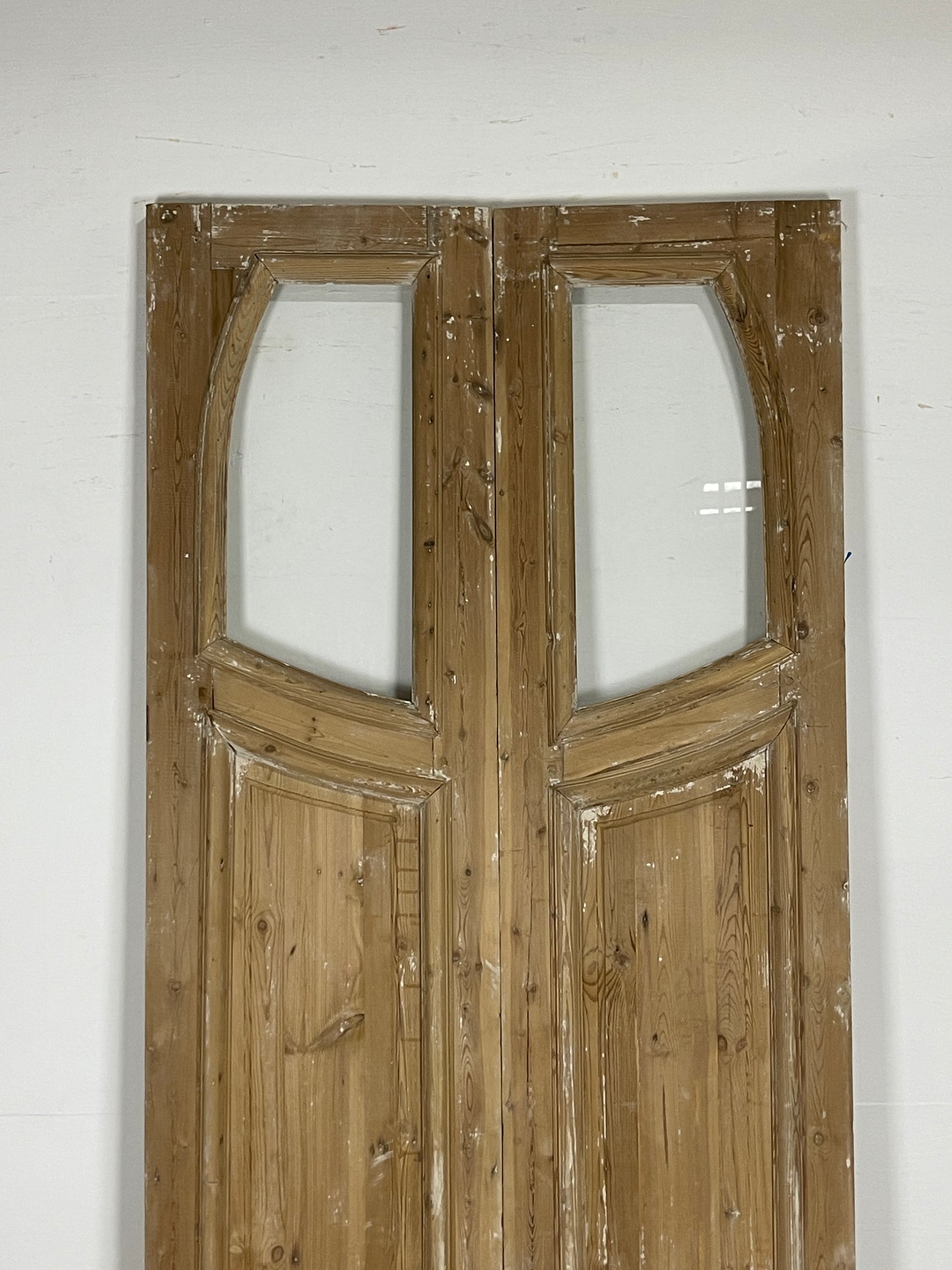 Antique French panel door with Glass (100.5 x 40) O12