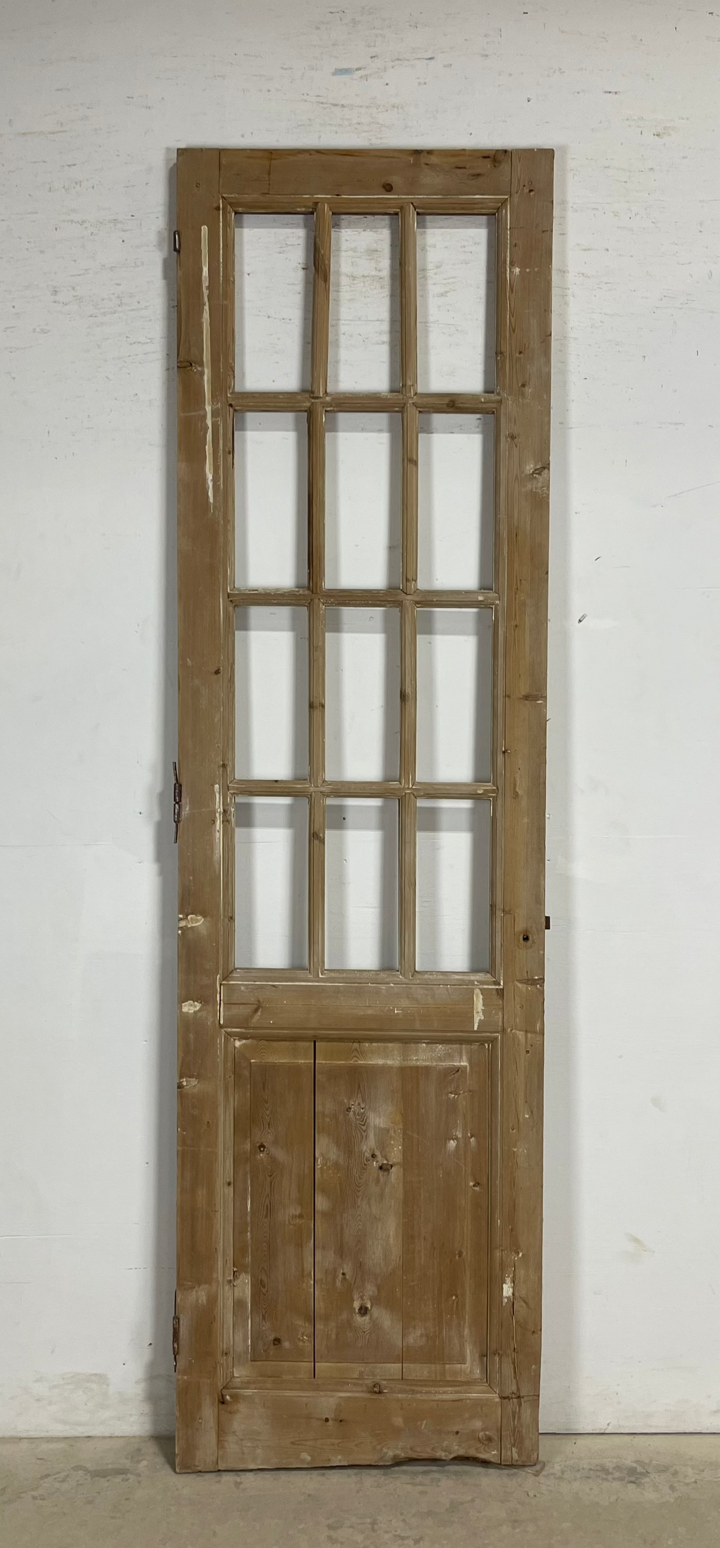 Antique French Panel Door with Glass (85.25x31.25) M246