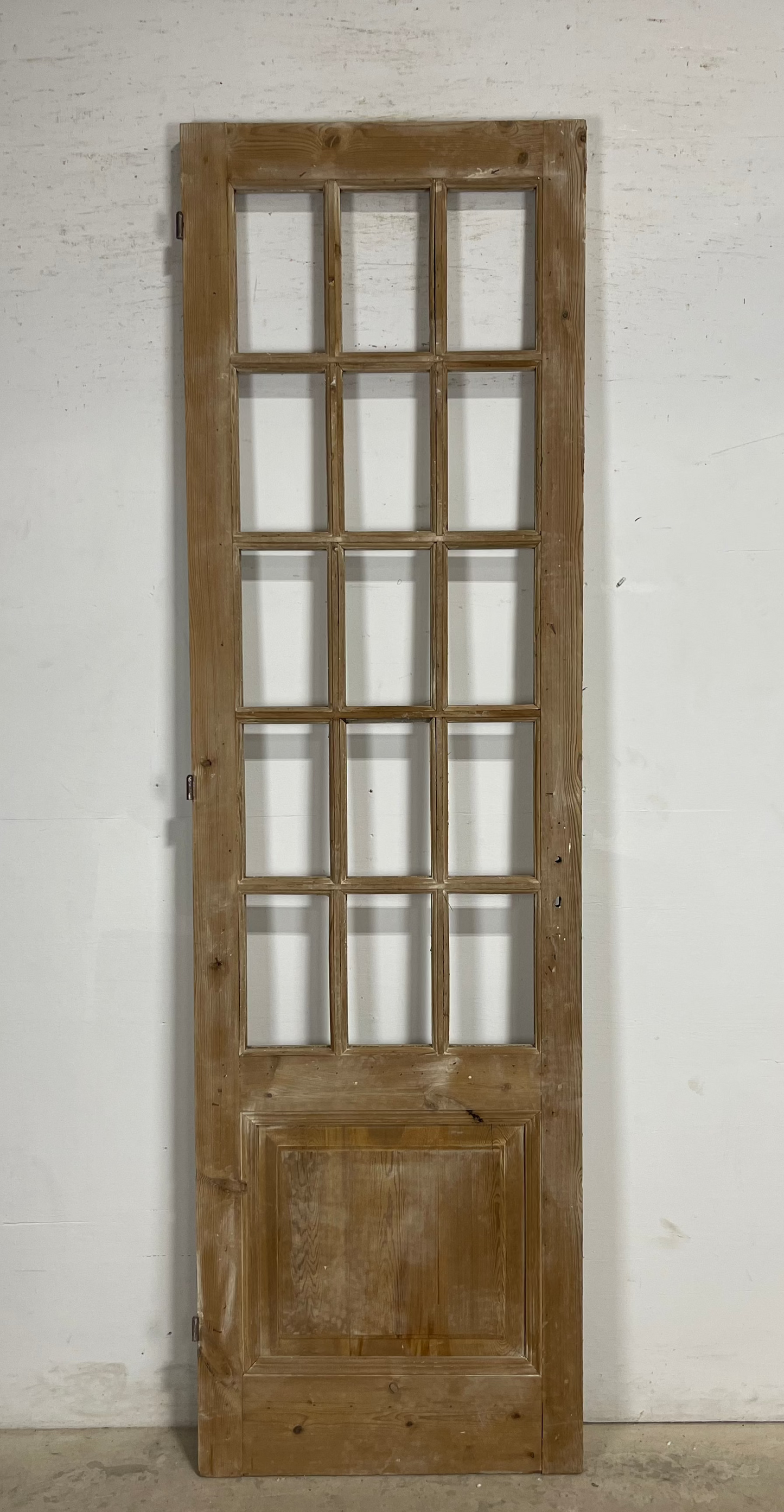Antique French Panel Door with Glass (96.75x28) M249
