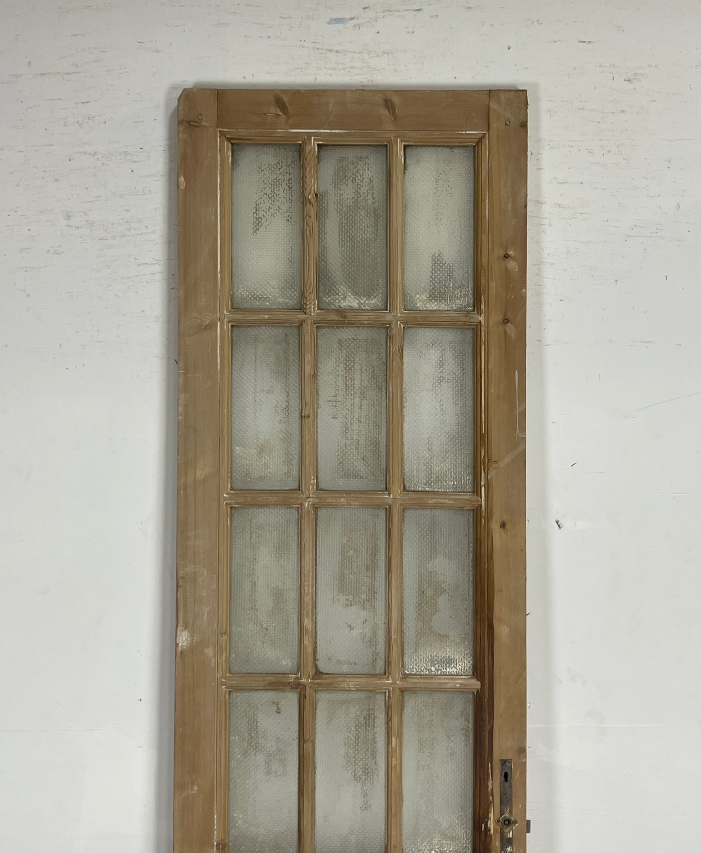 Antique French Panel Door with Glass (85.25x31.25) M261