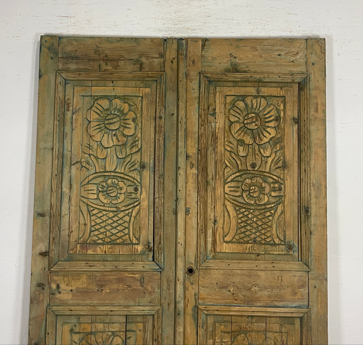 Antique French panel doors with Carvings (93 x 58.5) P38