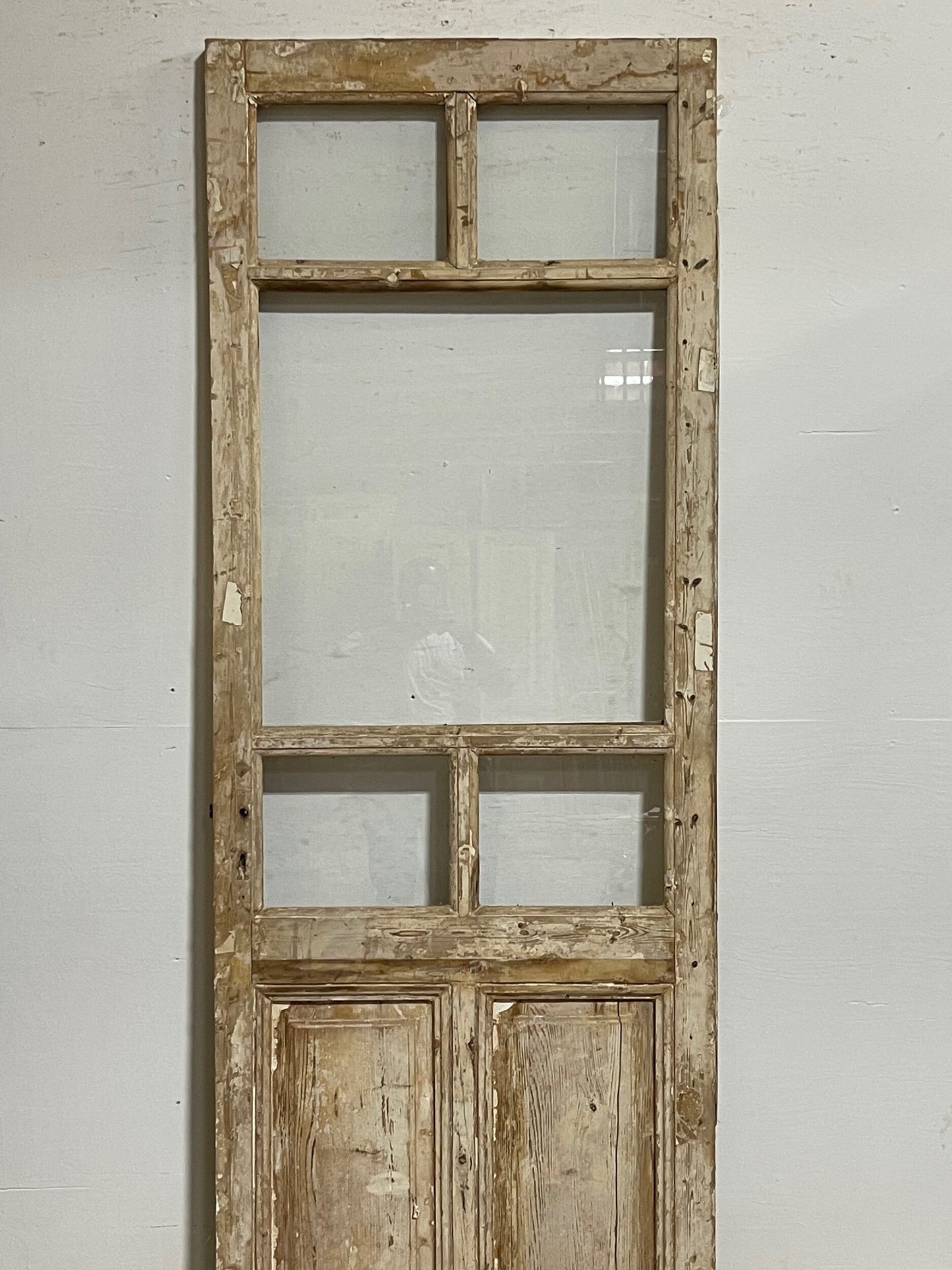 Antique French door with glass (92x33) H0191s