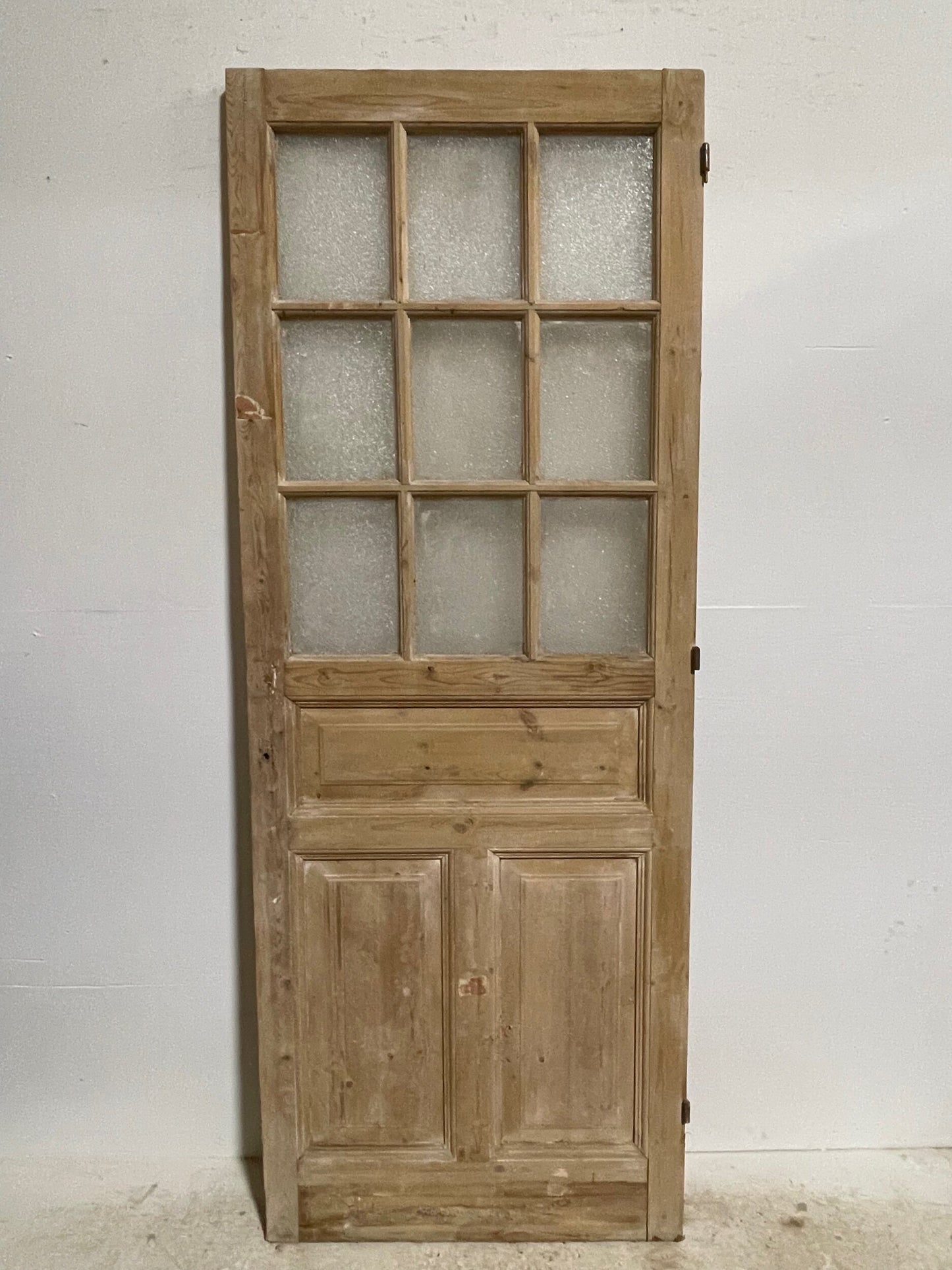 Antique French door with glass (85x32.25) H0183s