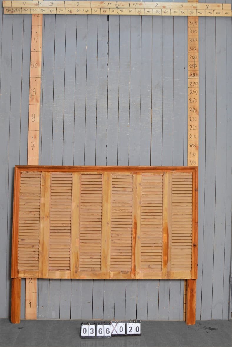 Antique headboard with metal