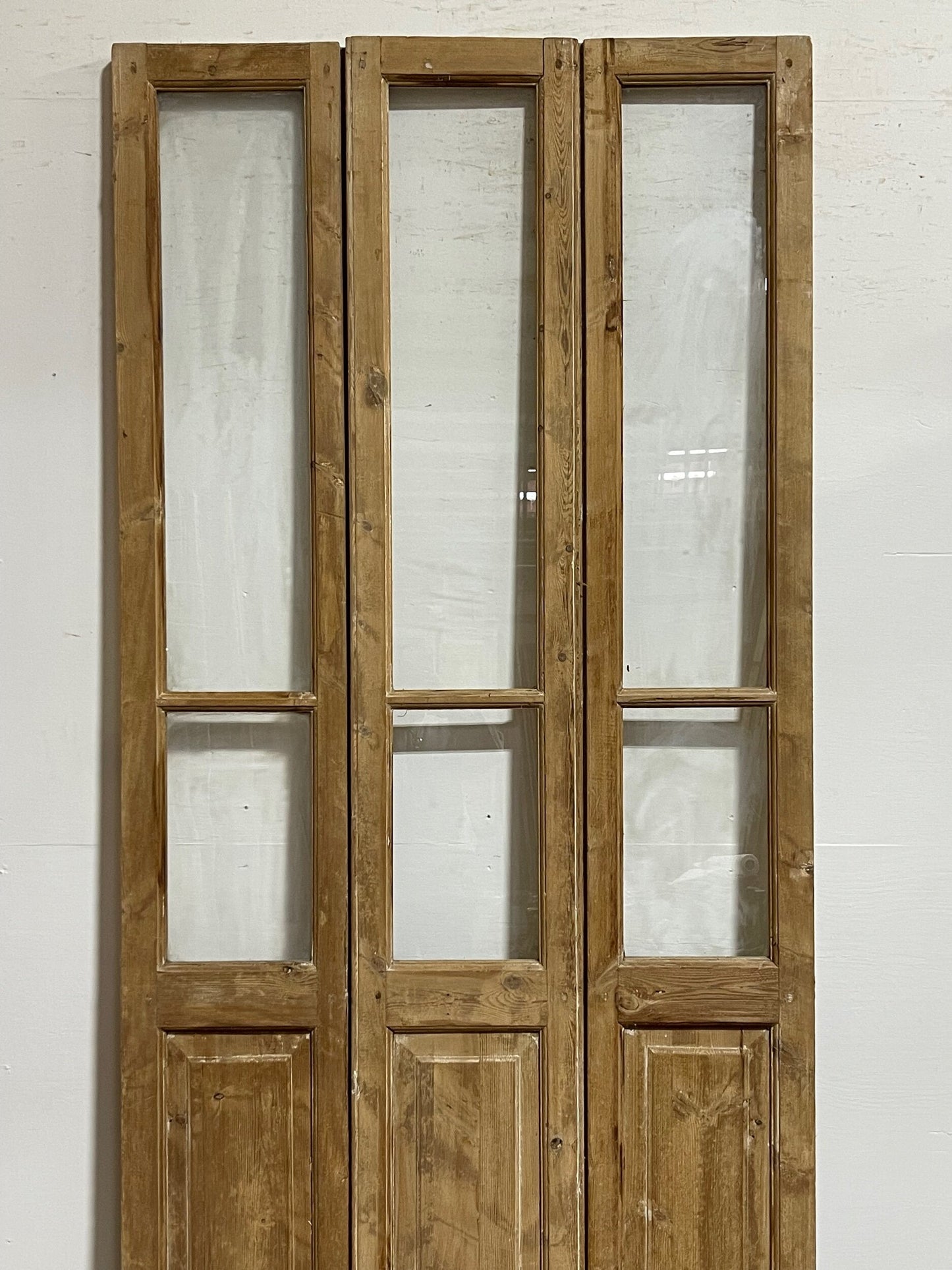 Antique French doors with glass (99.25x43.75) H0244s