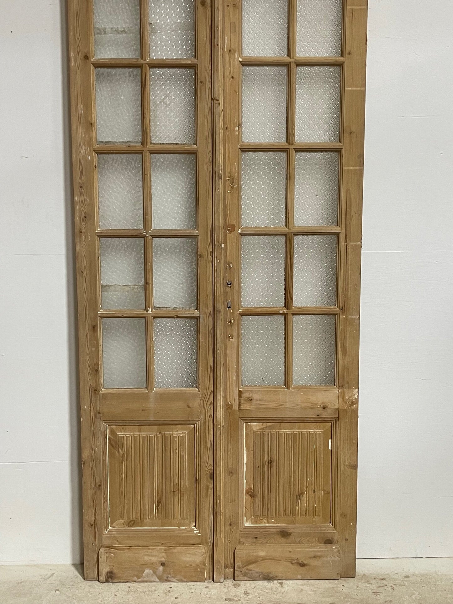 Antique French doors with glass (100x40.5) H0225s