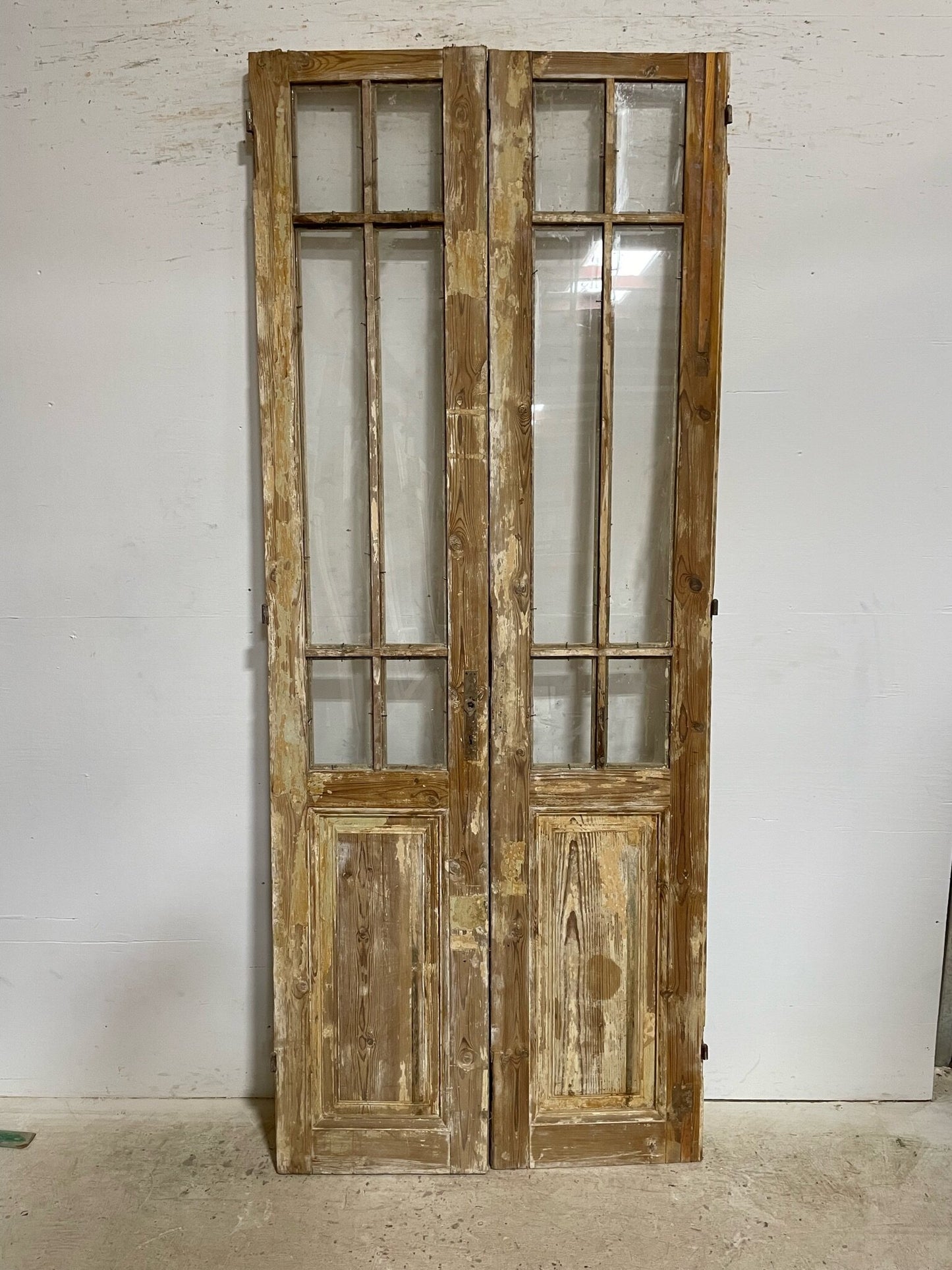 Antique French door (92.75x37.75) with glass F0597