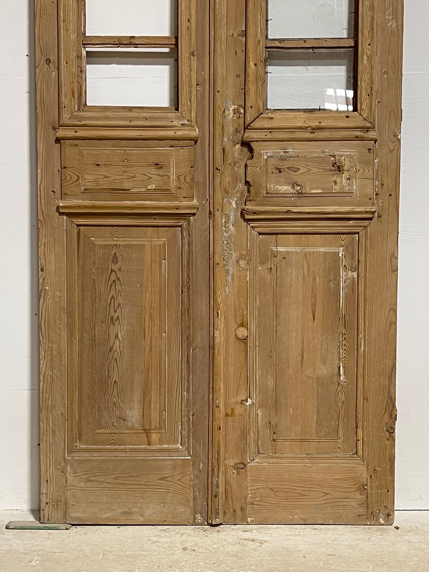 Antique French doors with glass (84.5x38) H0107s