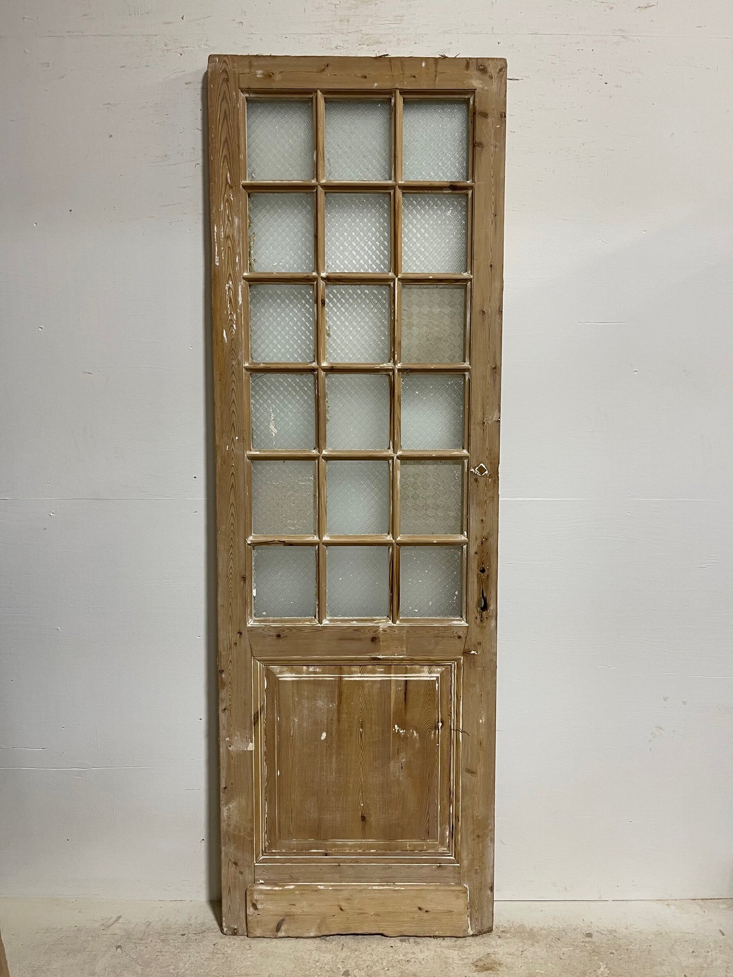 Antique French door with glass (93.25x30) H0180s