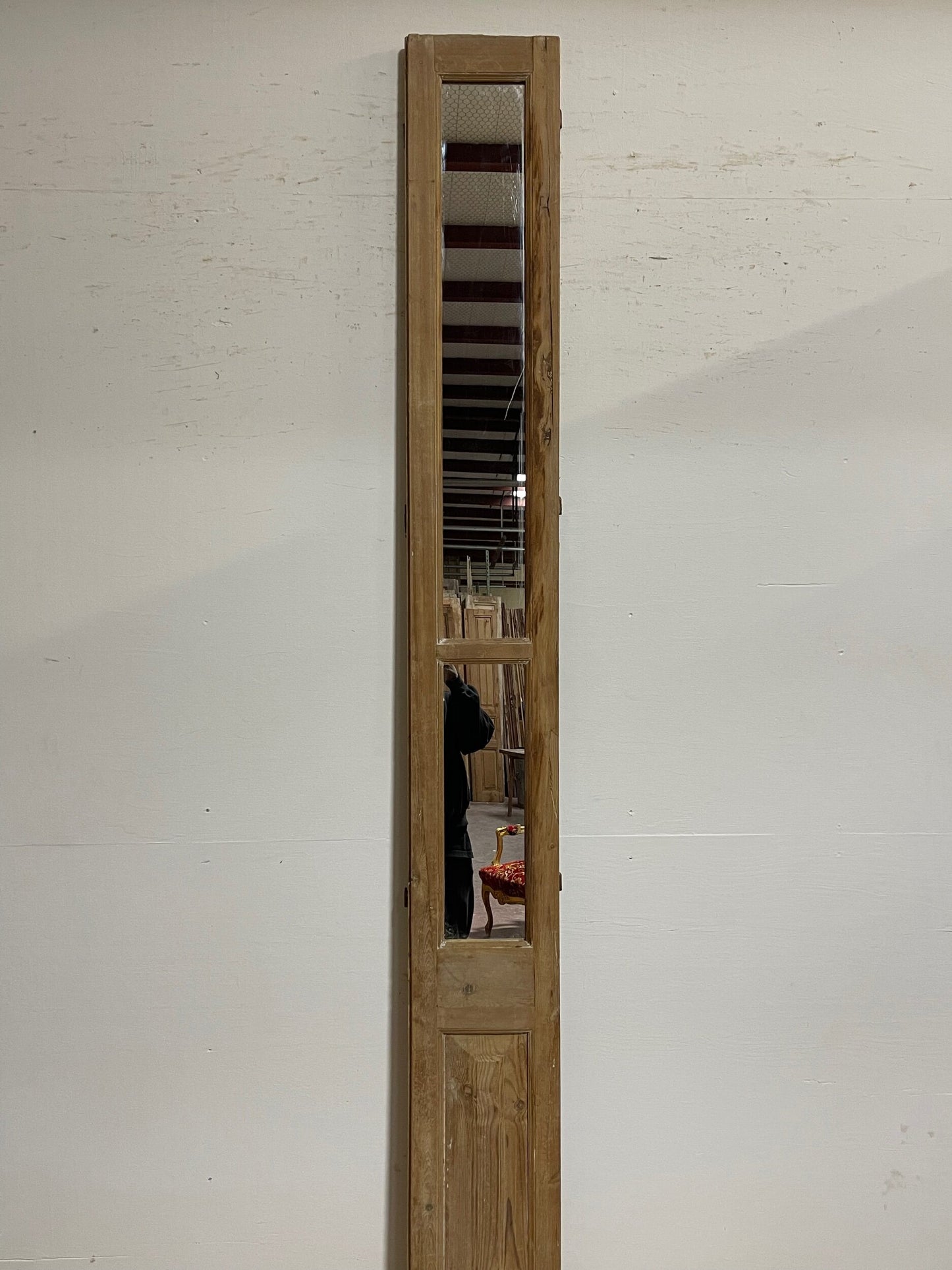 Antique French door with mirror (106.5x11) H0268s