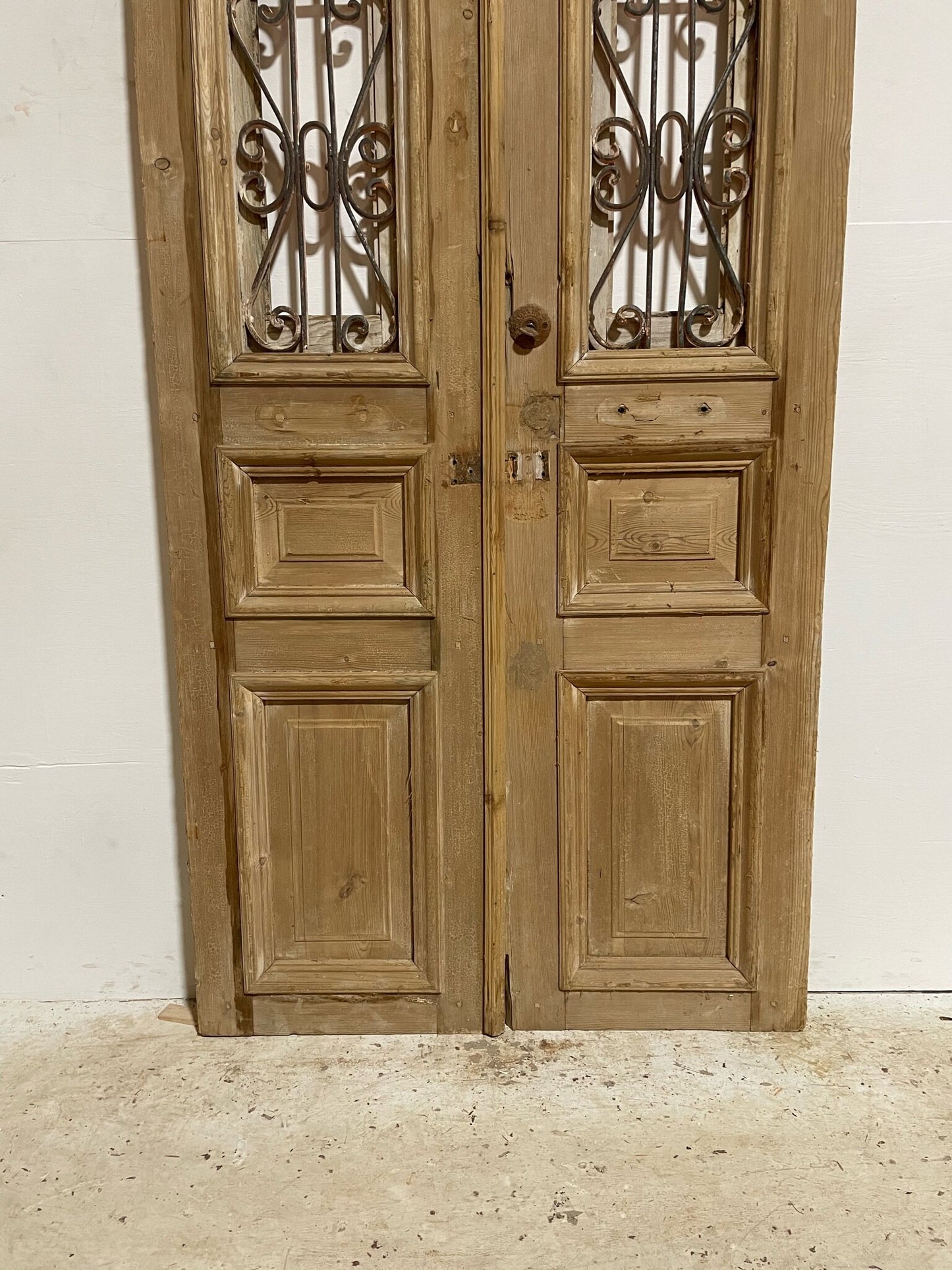 Antique French door (88.5x38) with metal E14
