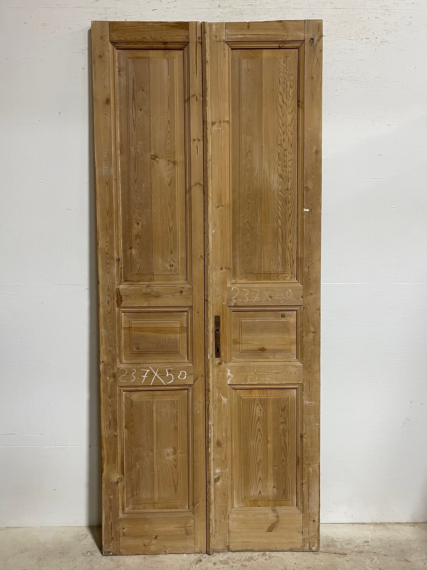 antique French panel doors (93.25x39.25) I163