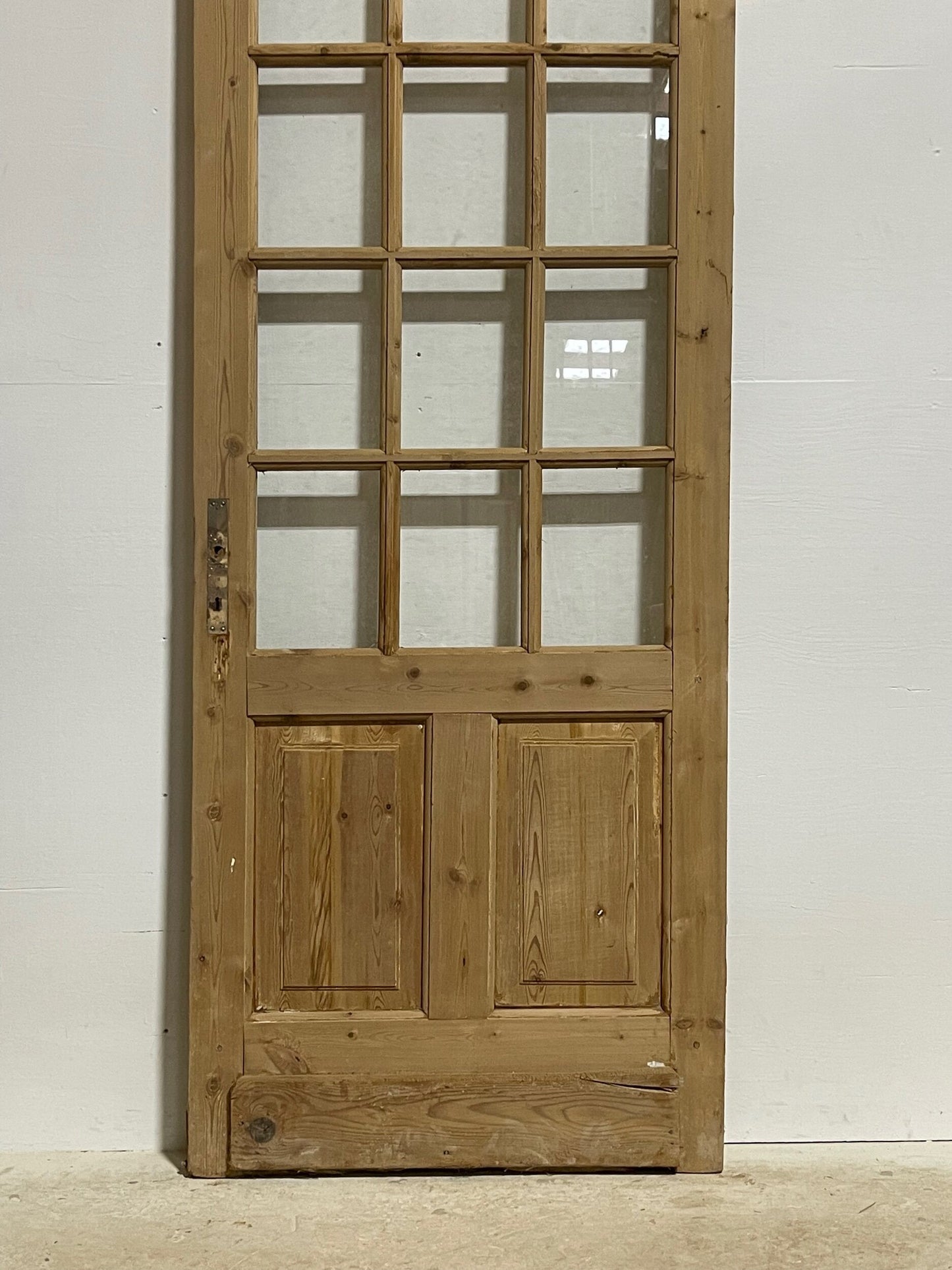 Antique French door with glass (94.25x32.25) H0188s