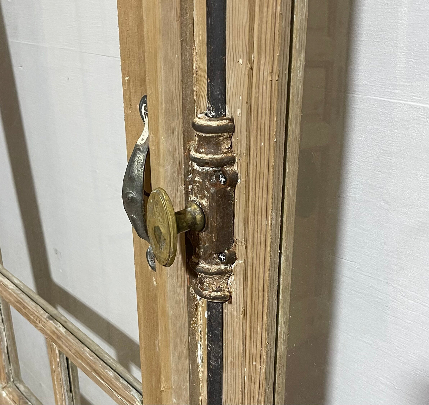 Antique French Panel Door with Glass (98 x 48) I013