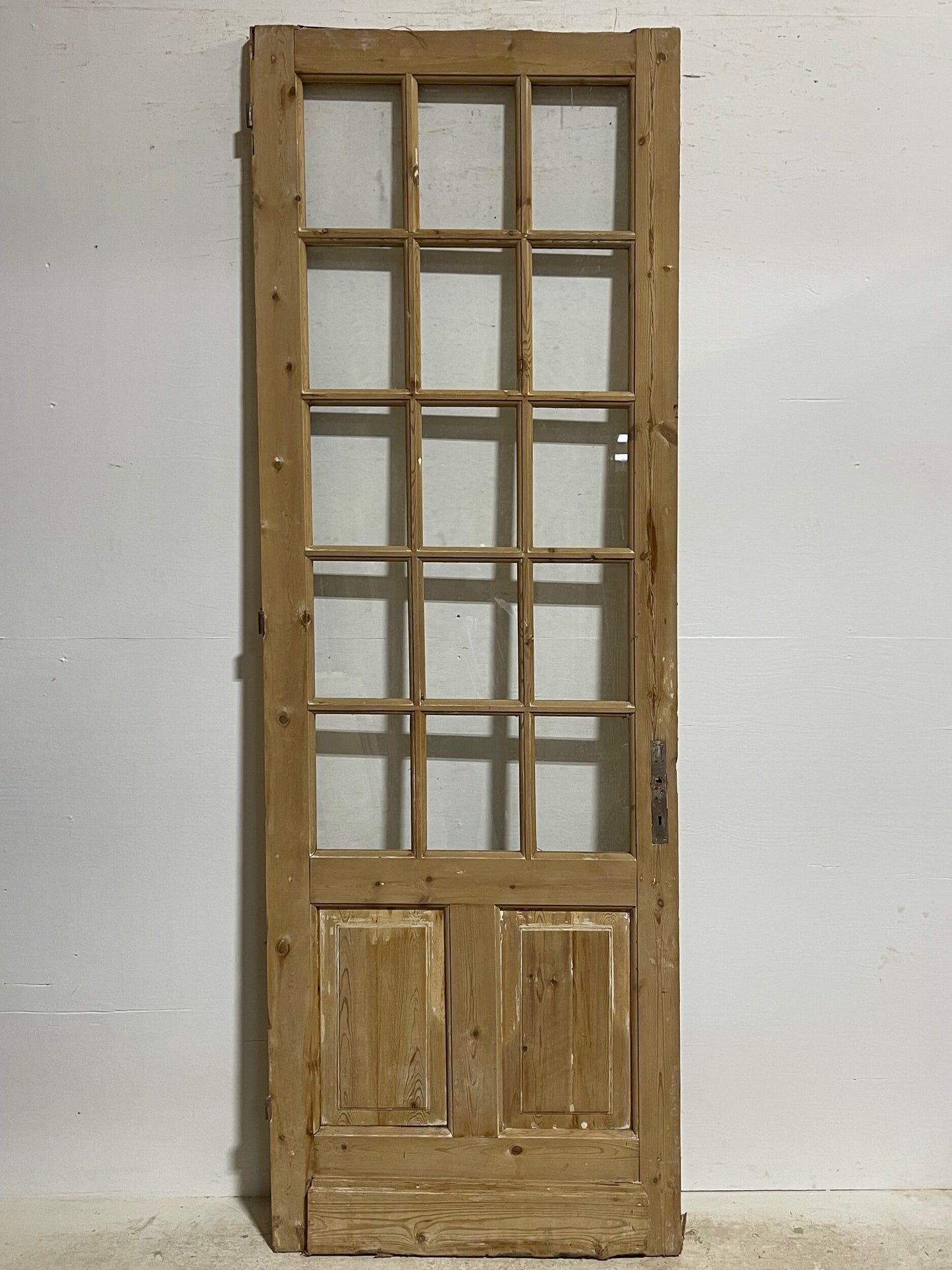 Antique French door with glass (94.25x32.25) H0188s