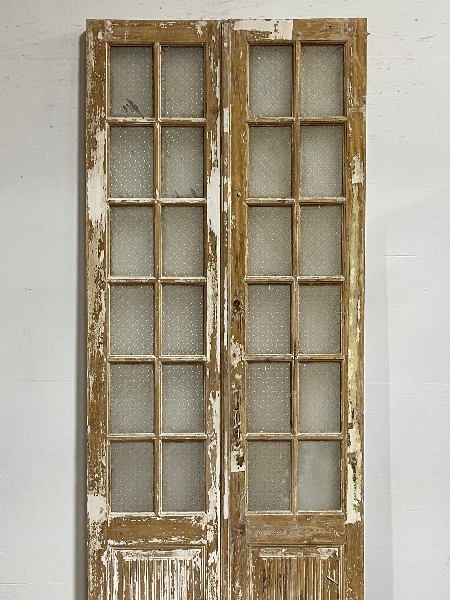 Antique French doors with glass (100.5x40.5) H0231s