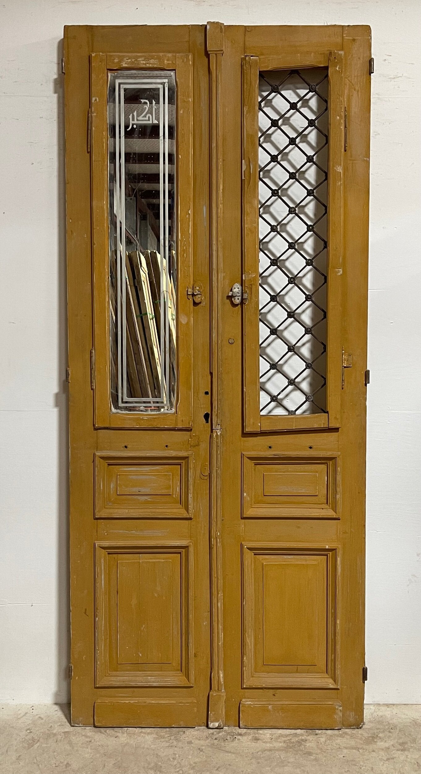 Antique French Panel Doors with Iron (105x45.25) I004