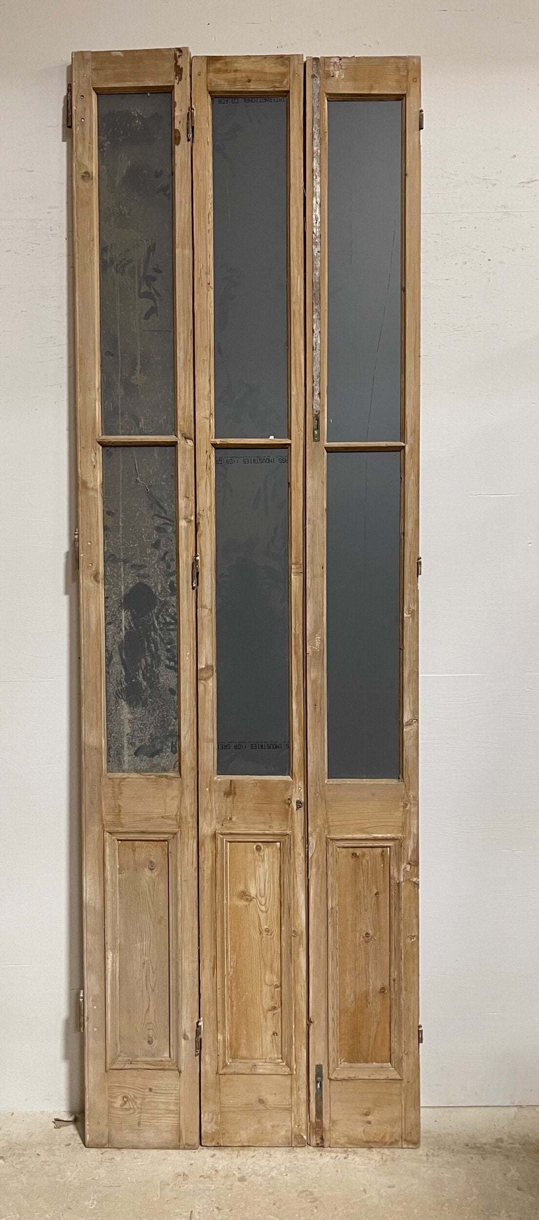 Antique French doors with mirrors (111.5x35) H0240s