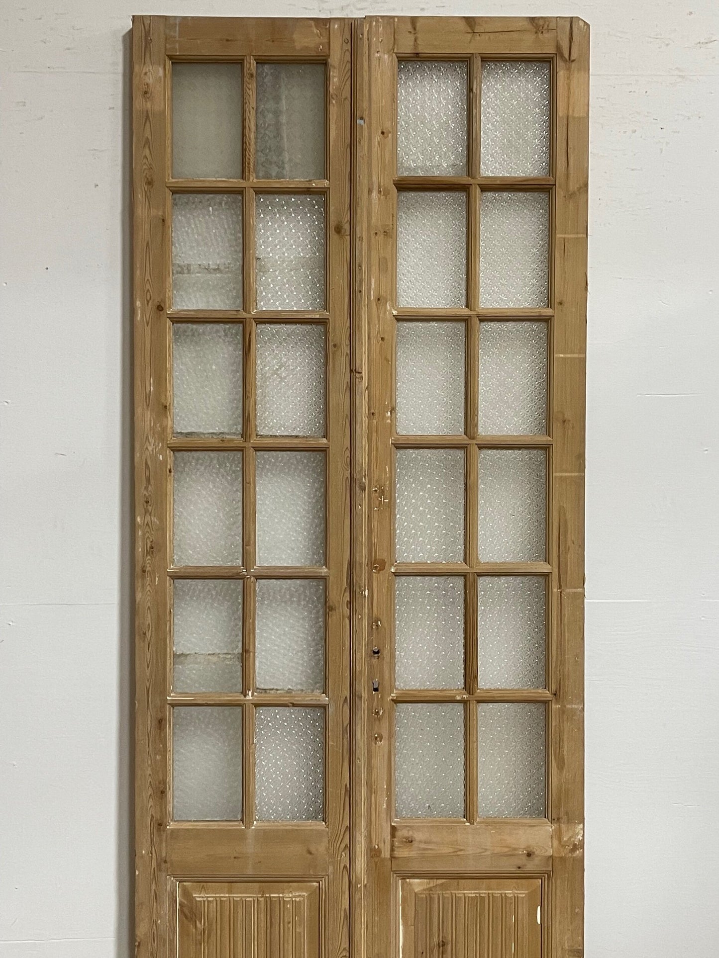 Antique French doors with glass (100x40.5) H0225s