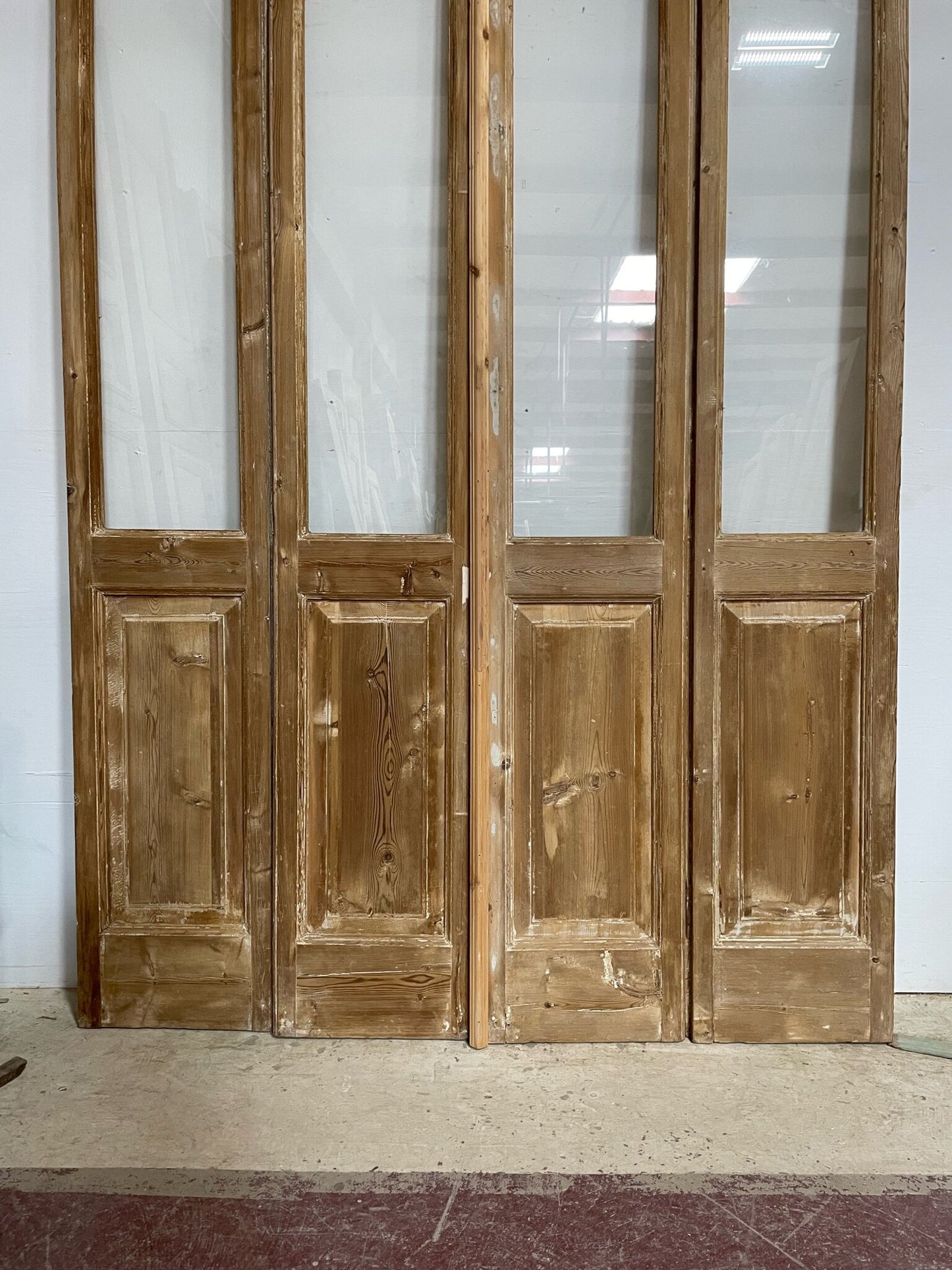 Antique French door (92x64.25) with glass F0856