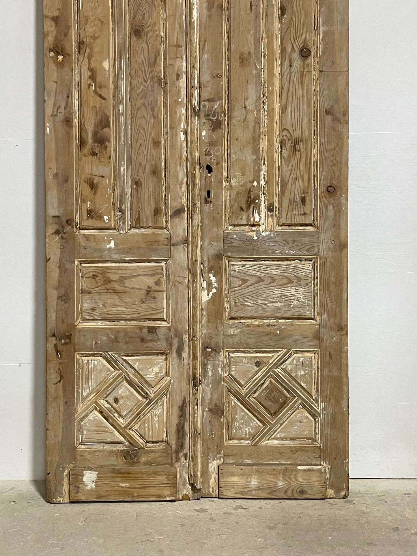 Antique French panel doors (102.5x39.5) I196
