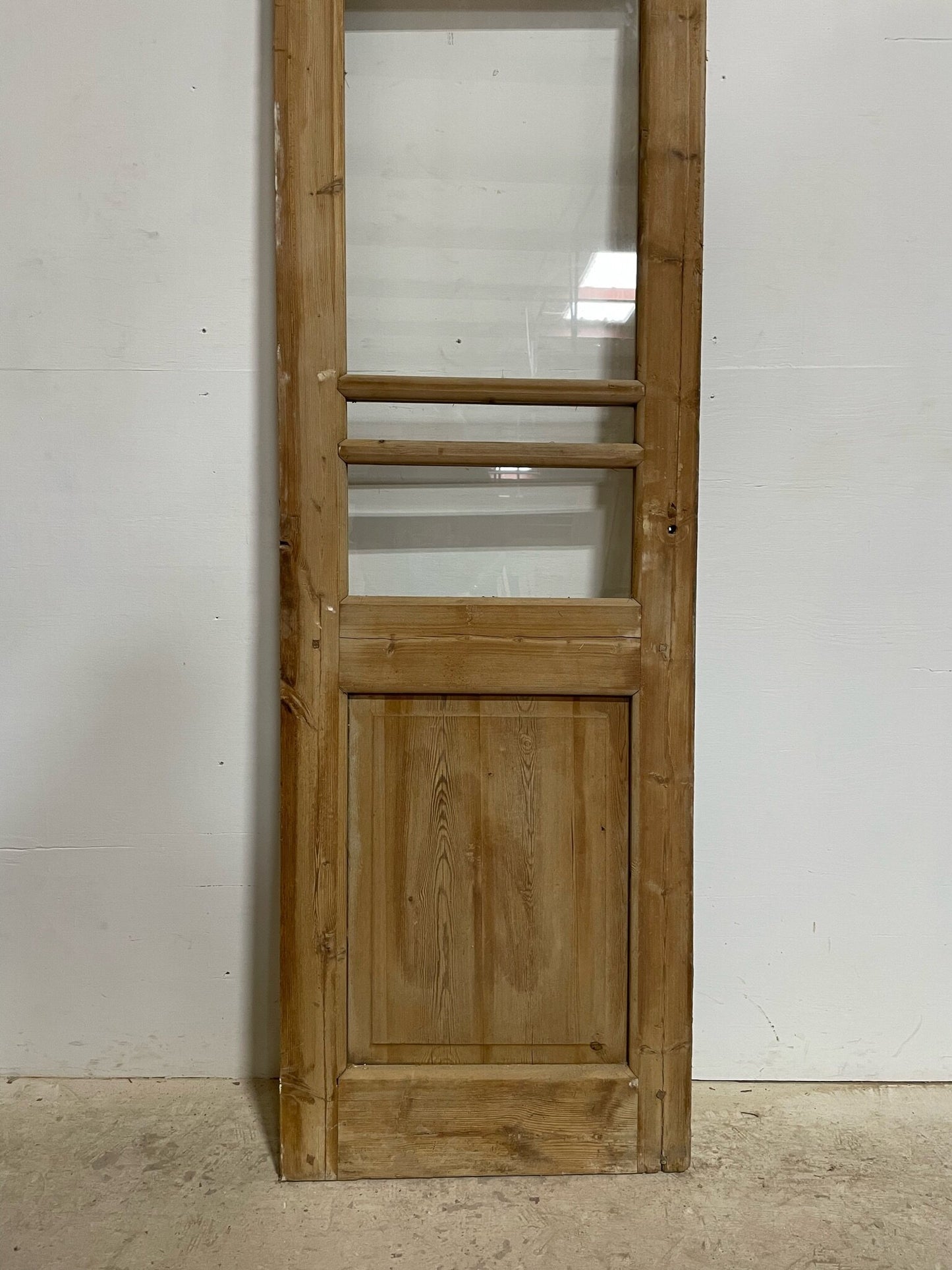 Antique French door (86.5x24.25) with glass F0879