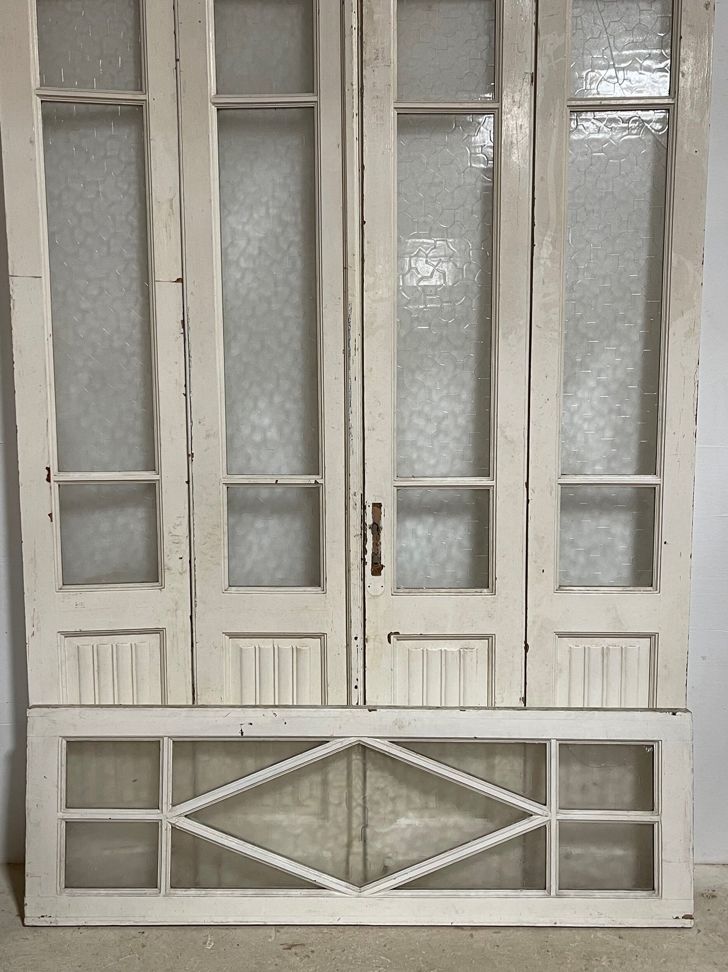 Antique French doors with glass (97x69) H0228s